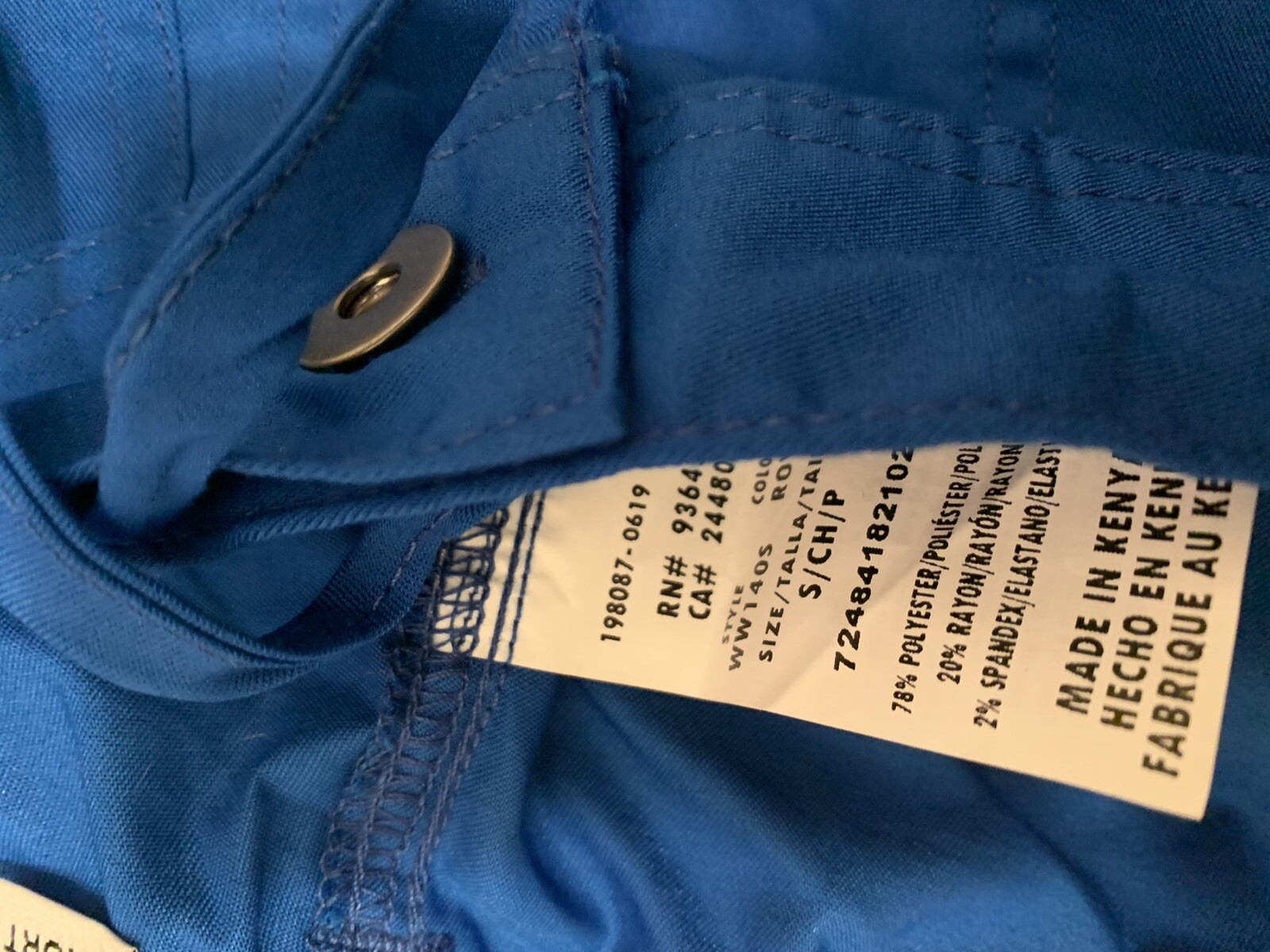 Cherokee Workwear Revolution Men’s Scrub Uniform Pants Nurse Medical Size S Blue