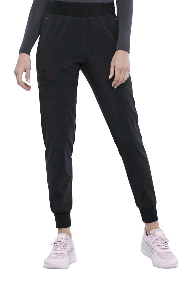 Black Cherokee Scrubs iFlex Mid Rise Jogger Pant Small CK011 BLK NWT