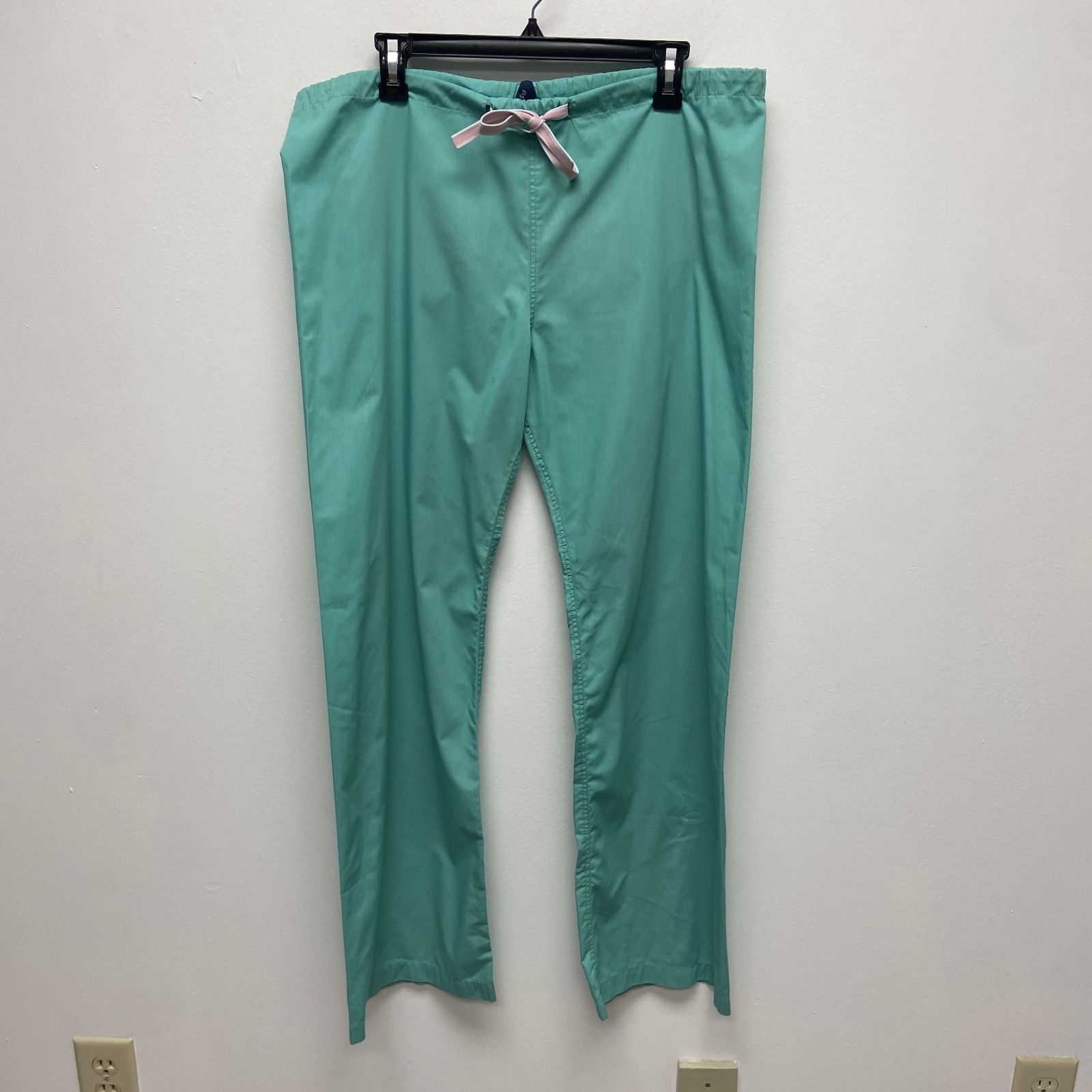 Blue Sky Scrubs Pants Womens Pink Green Cotton Blend USA Small Tall ST Lot of 2