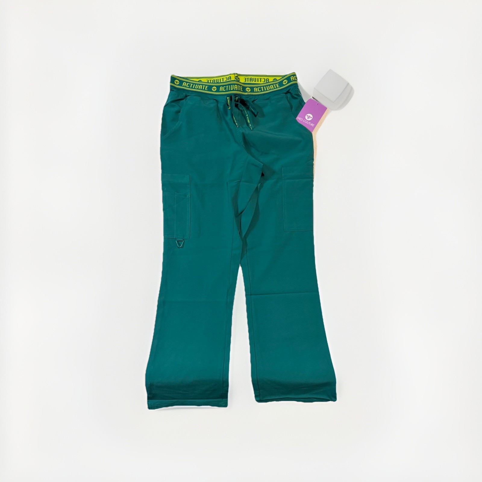 Med Couture Activate Quick Dry Stretch Women’s Scrub Pants -Small- Hunter Green