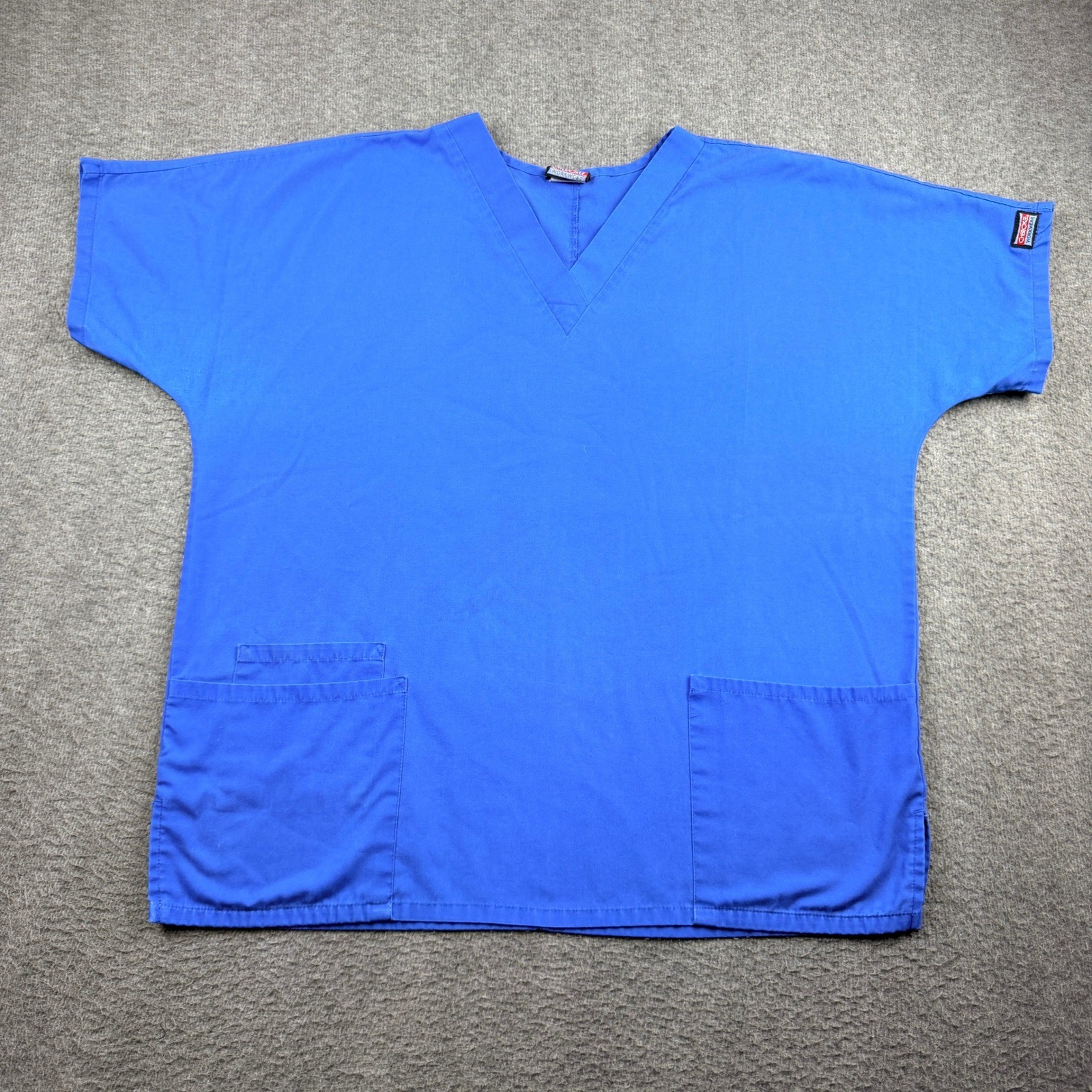 Cherokee Workwear V-Neck Scrub Top Royal Blue Medium 4700 Unisex Medical Nursing