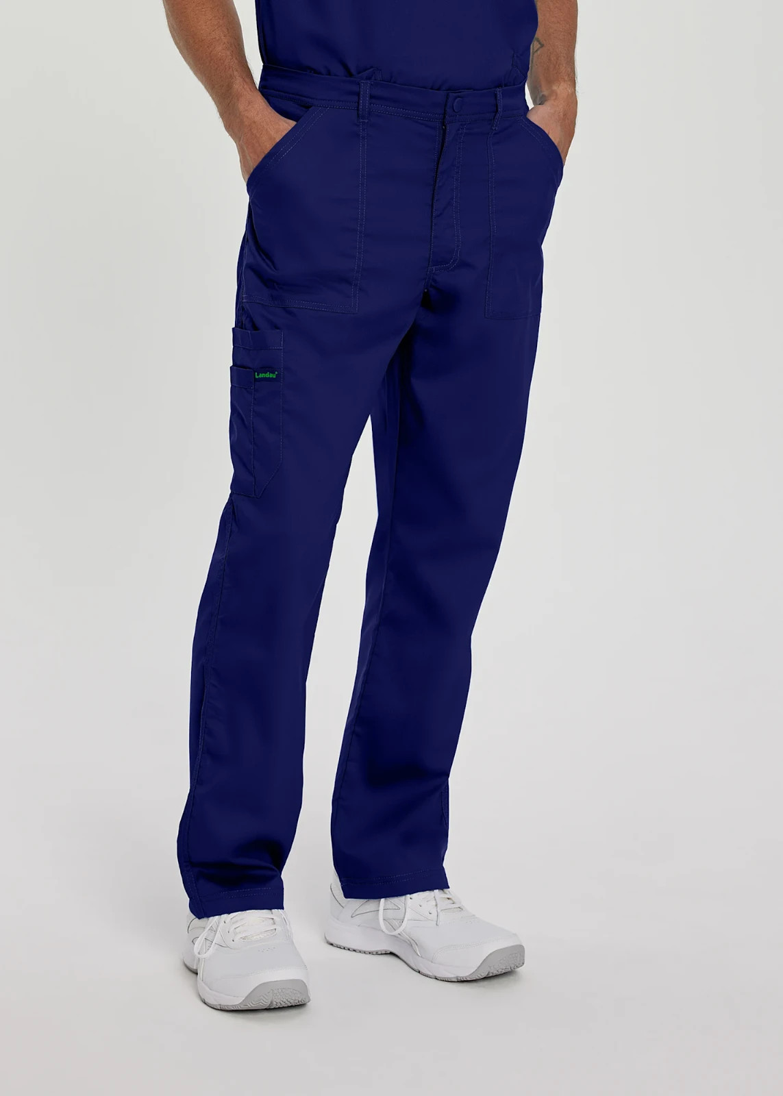 Landau ProFlex LB408 Men’s 6-Pocket Cargo Scrub Pants True Navy Blue Size Large