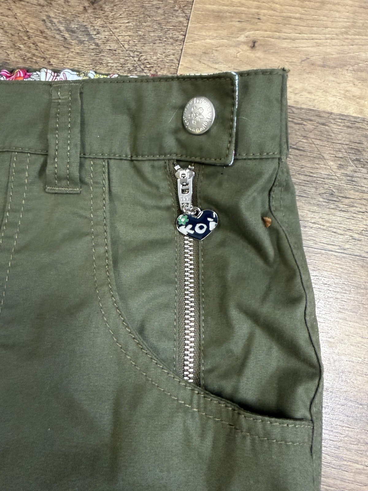 koi Women’s Scrub Pants Solid Green L Regular Cotton/Polyester