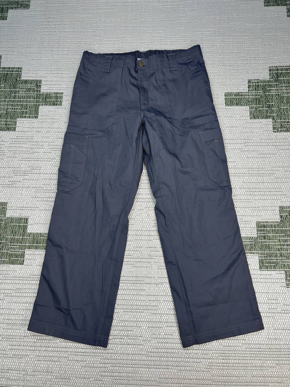 Carhartt Ripstop Boot Cut 8 Pocket Cargo Scrub Pants Mens Medium Blue Mid Rise