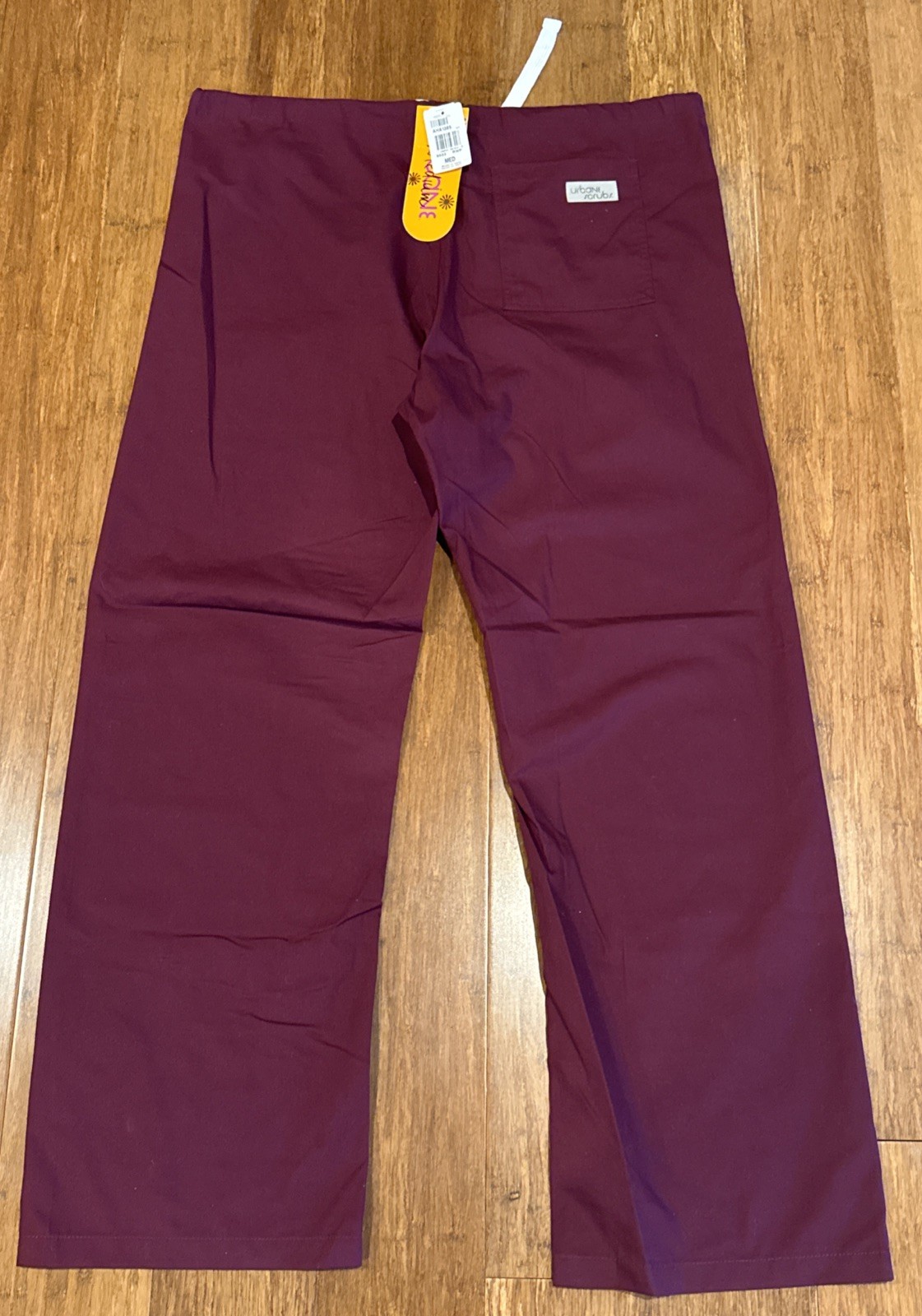 Urbane 9502 Women’s Straight-Leg Scrub Pants, Maroon Wine Red, NWT, Medium