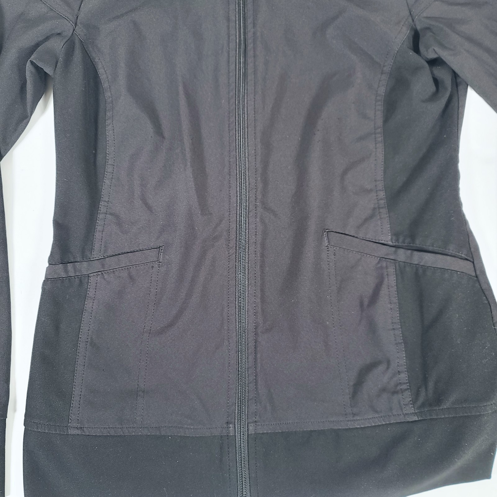 Cherokee iFlex Jacket Women’s XS Black Scrub Nursing Medical Uniform Full-Zip