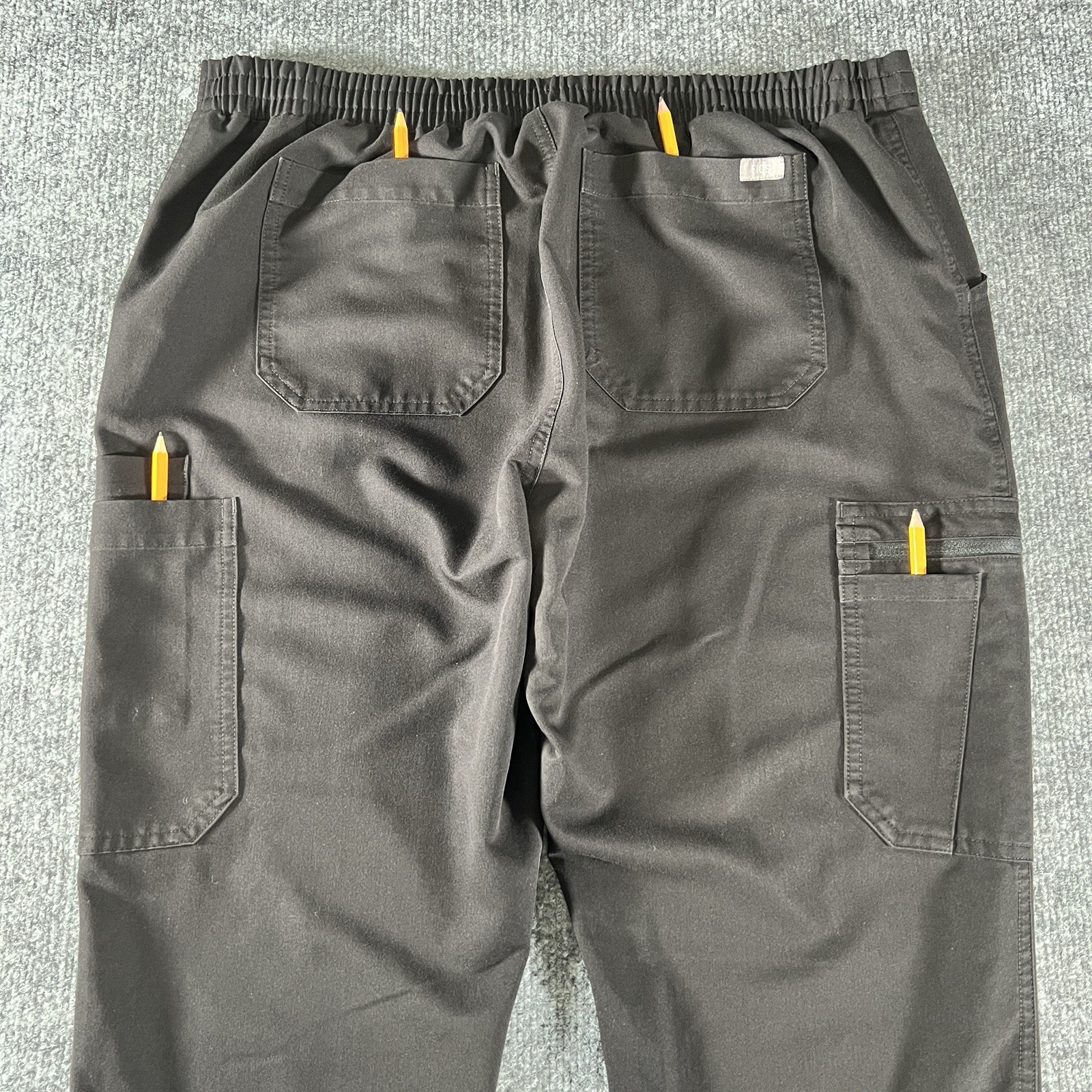 FIGS Yola Scrub Pants Women Large L Black Technical Collection TW2000R EMS Work