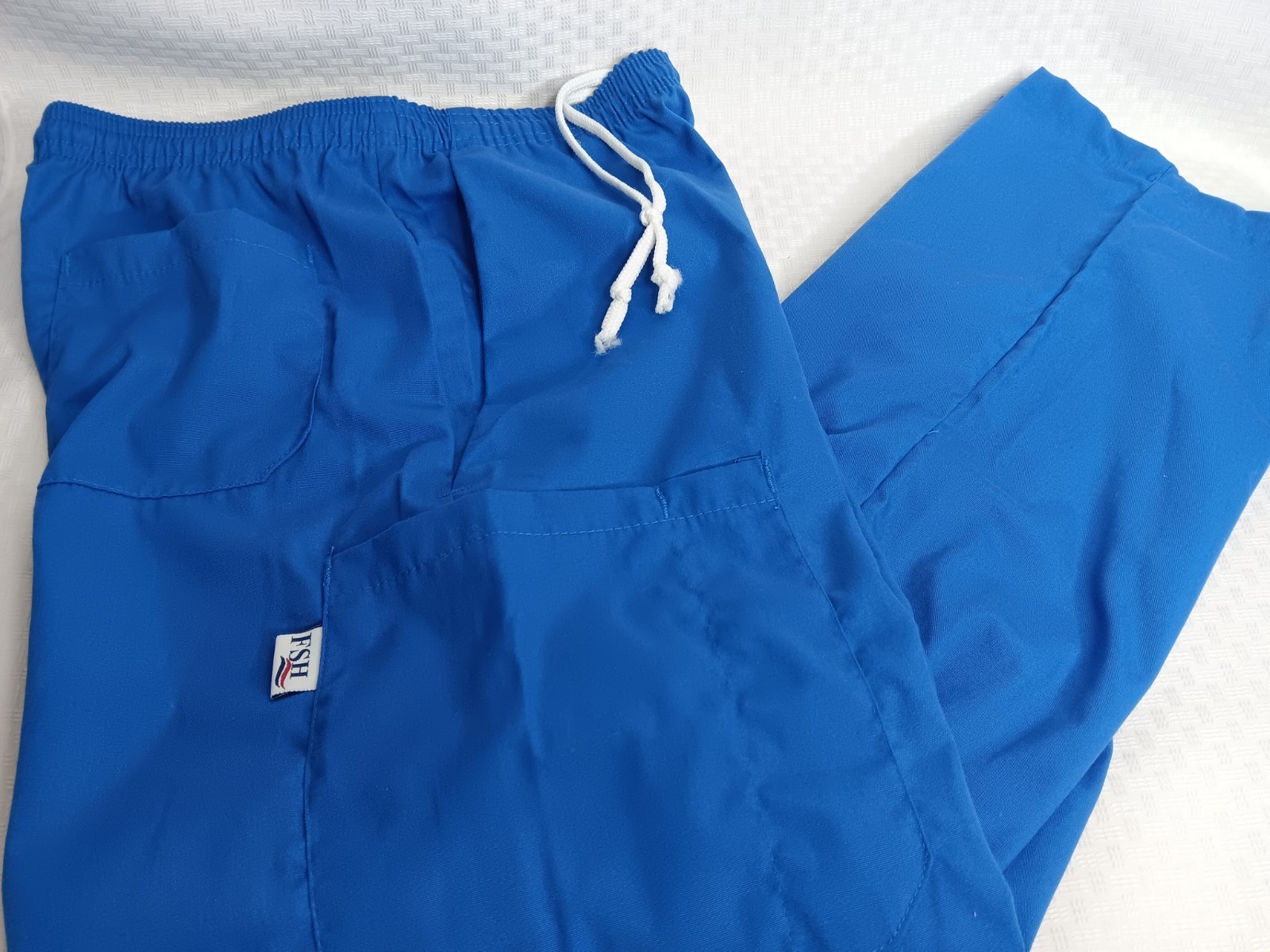 Fashion Seal Healthcare Blue Scrubs Pants XS R Elastic Drawstring Excellent