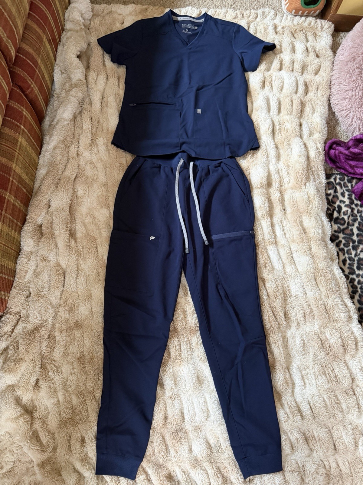 Fabletics Women’s Scrub Set Blue Size XS & XXS