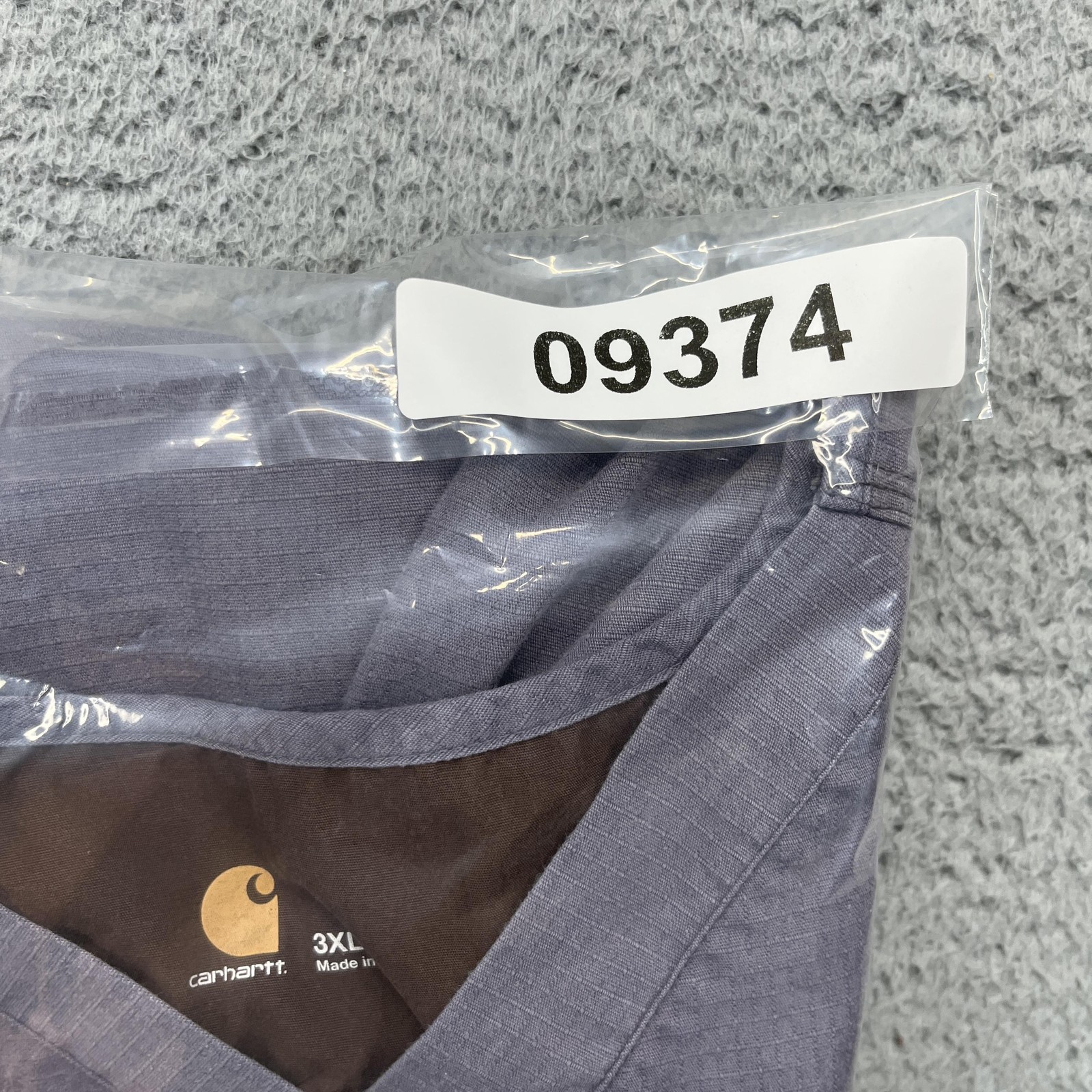 Carhartt Scrub Top Shirt Mens 3XL Gray Ripstop Workwear Pocket Medical Uniform