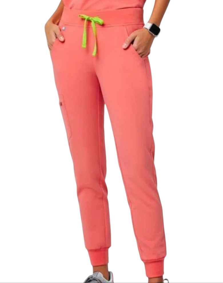 FIGS ZAMORA JOGGER Scrub Pants CORAL PEACH COLOR Technical Collection Stretch XS