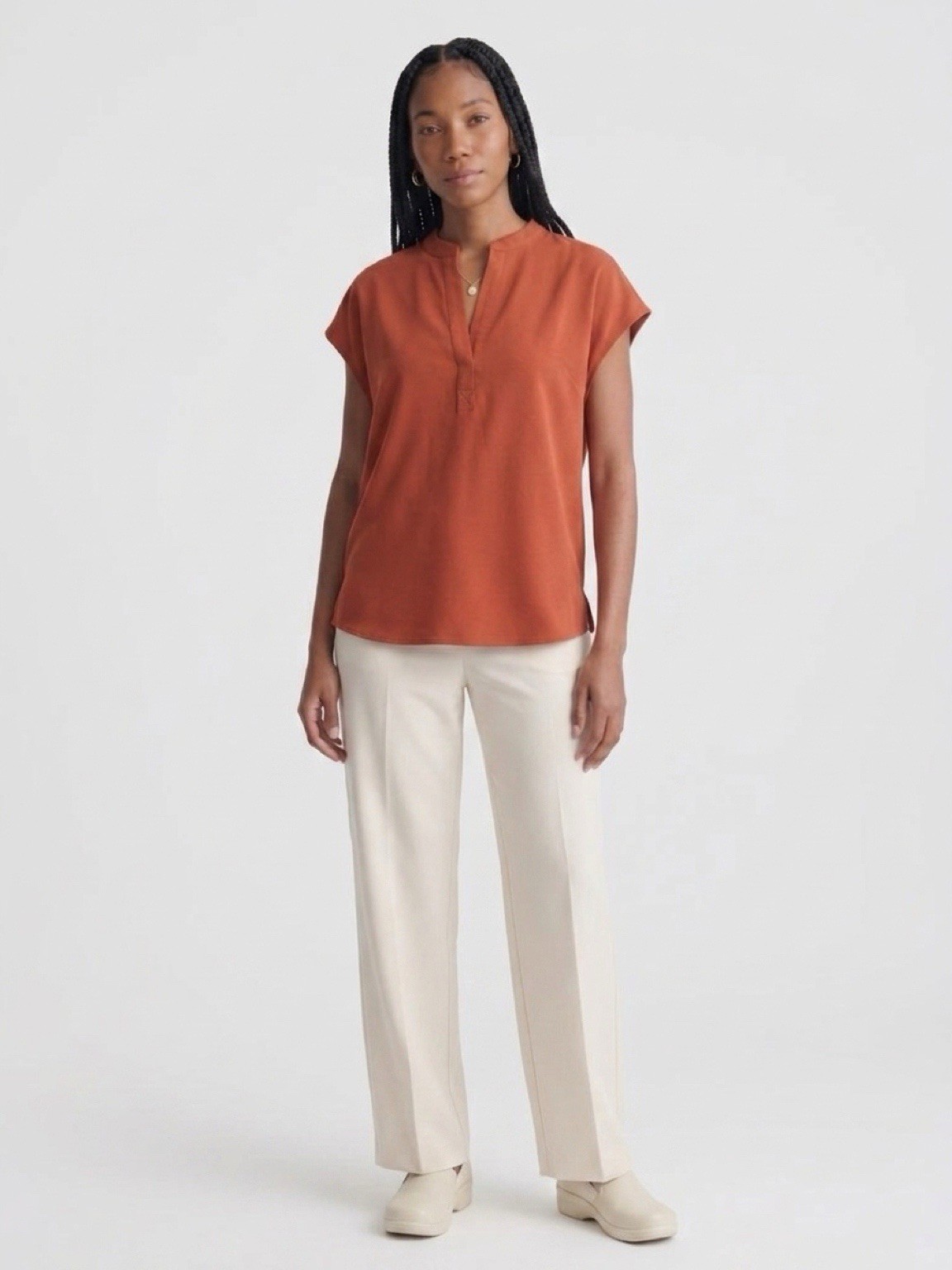 Figs Women’s Rafaela Oversized Scrub Top Mandarin Collar NWT Sleeveless XXL