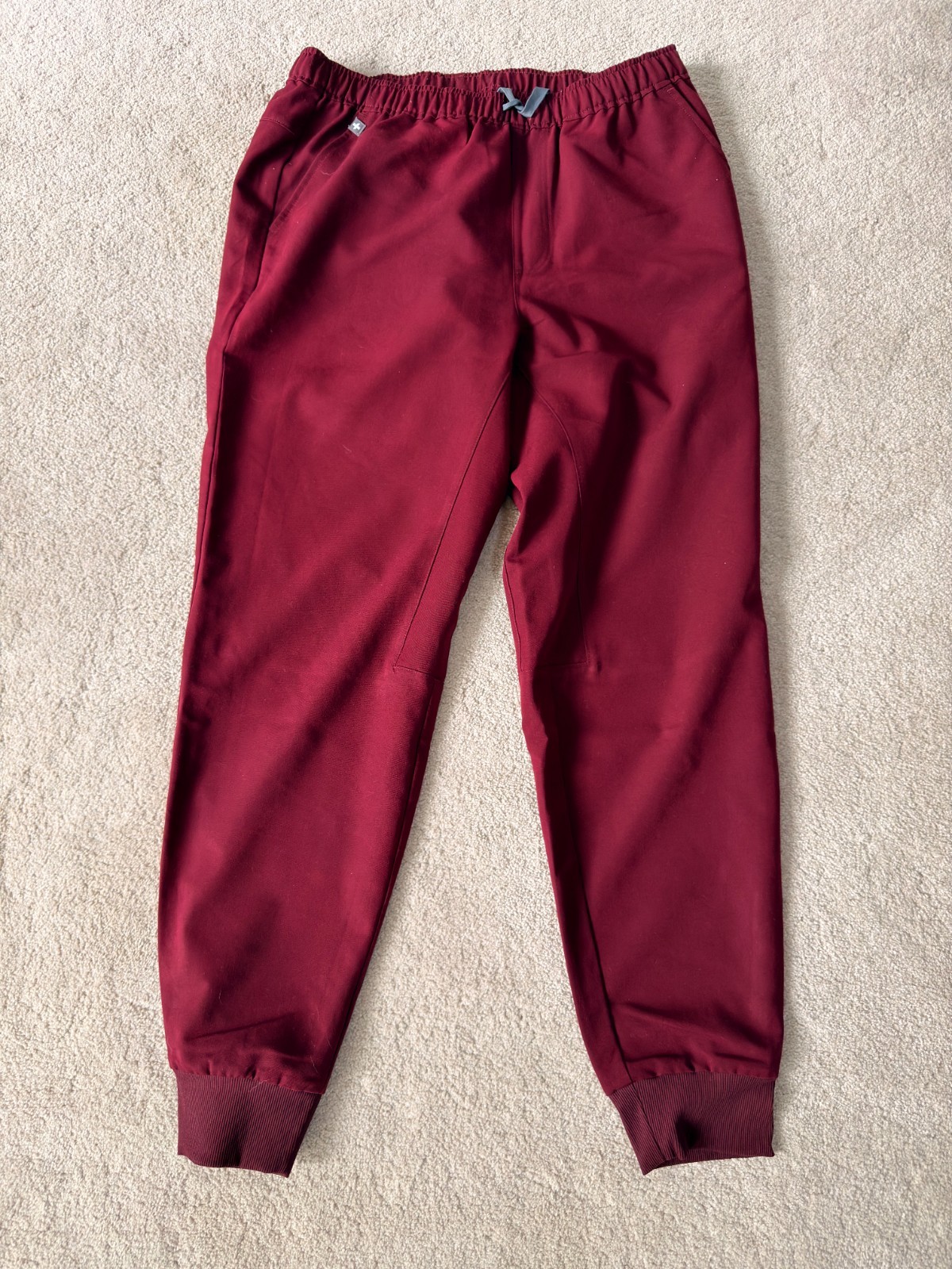 FIGS Scrub Pants Jogger Burgundy Maroon Size Medium Technical Collection