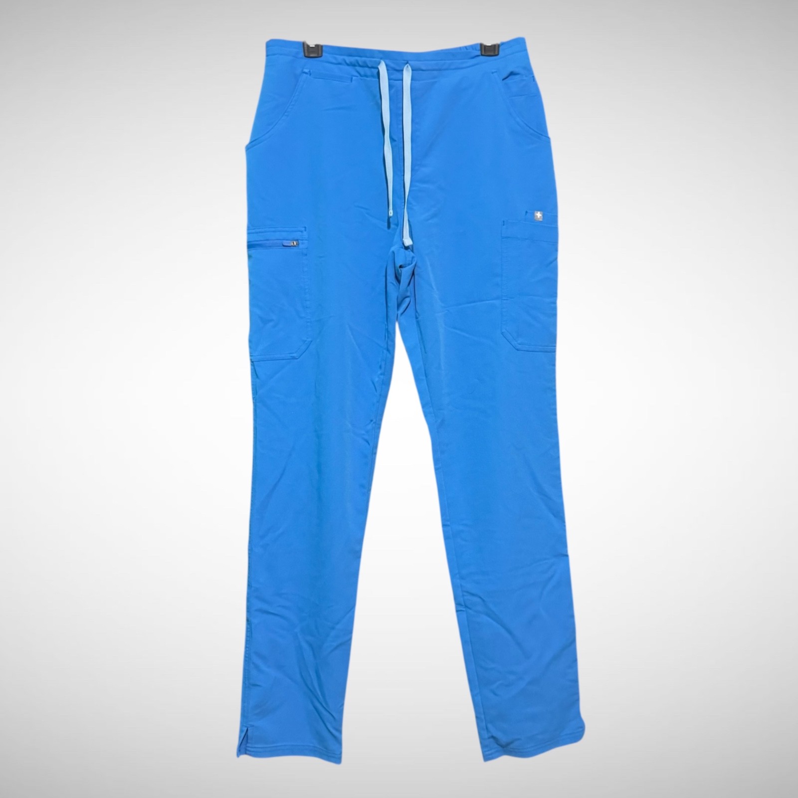 Figs Scrubs Mens Medium Tall Solid Blue Bottom Pants Pre Owned