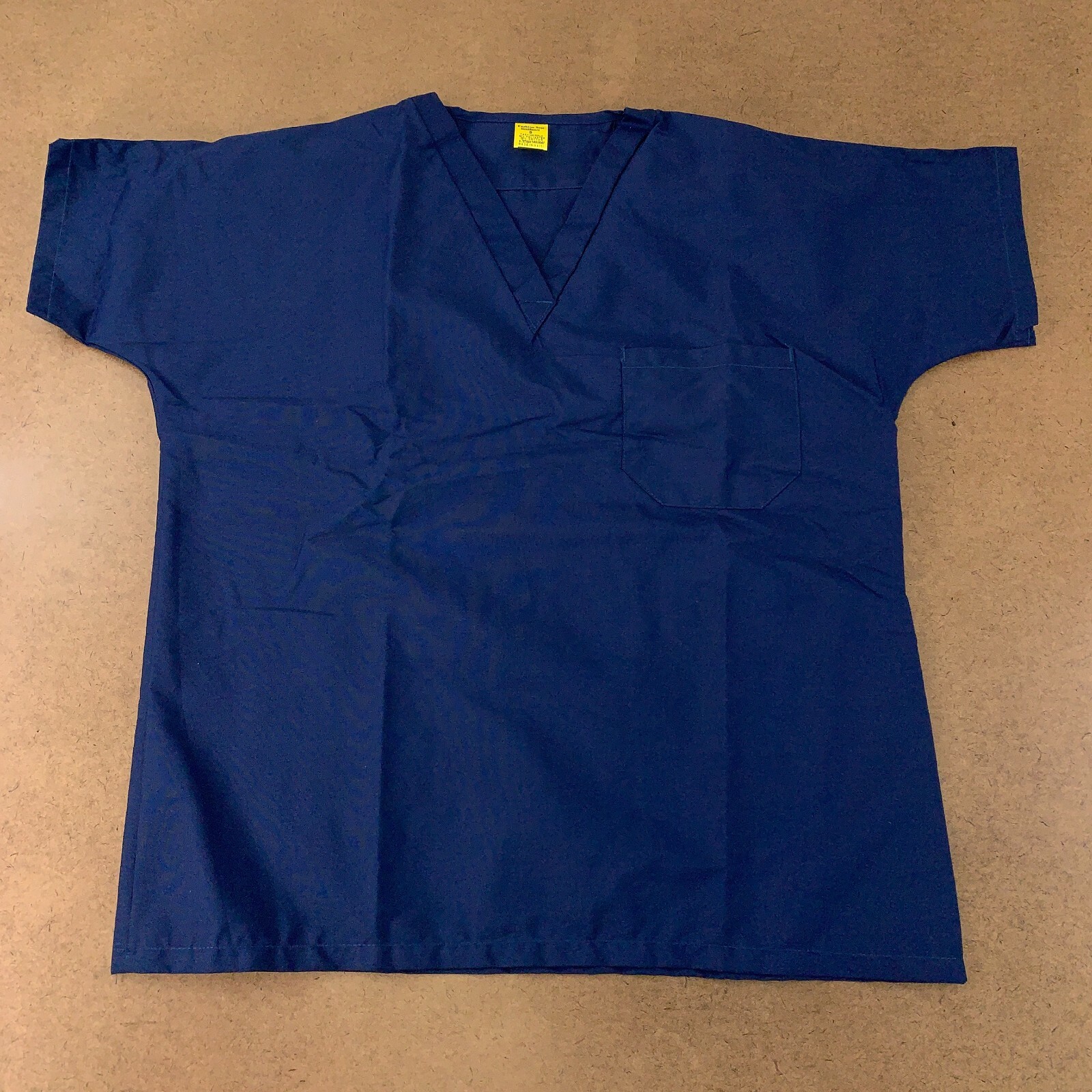 Fashion Seal Unisex Size Small Navy Blue Short Sleeve Poplin Scrub Shirt 78744