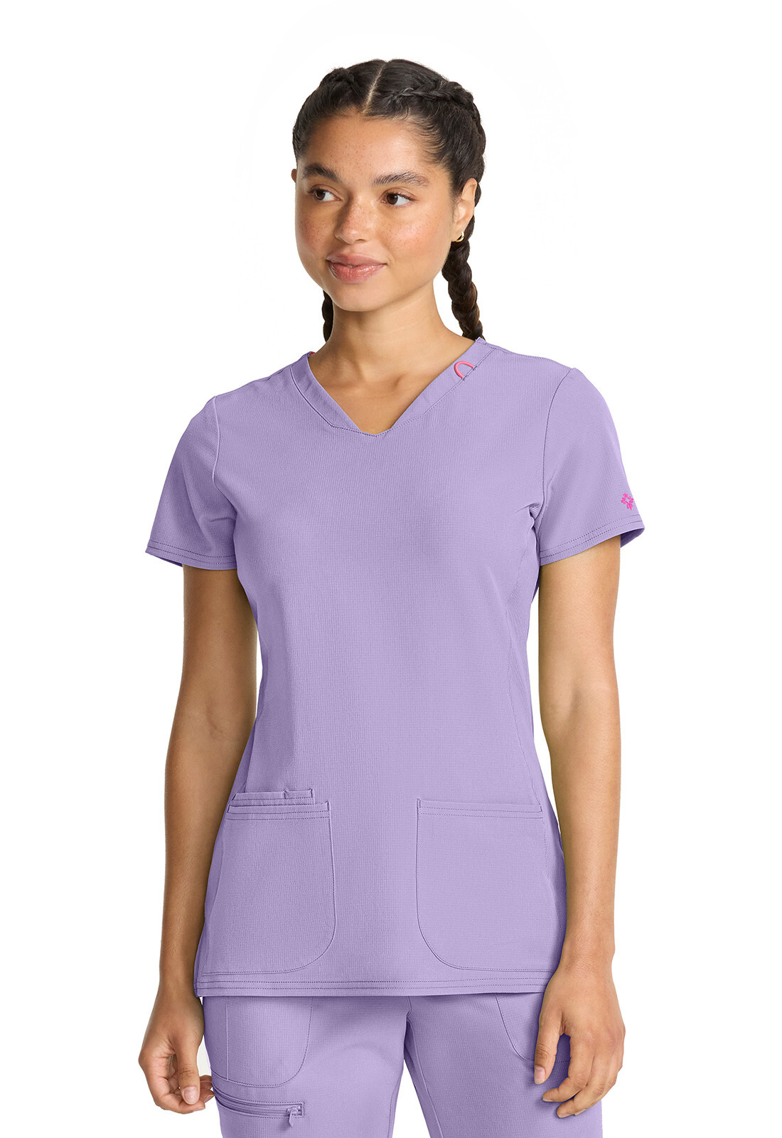 Digital Lavender Med Couture AMP Scrub V Neck Top MC702 DGLV