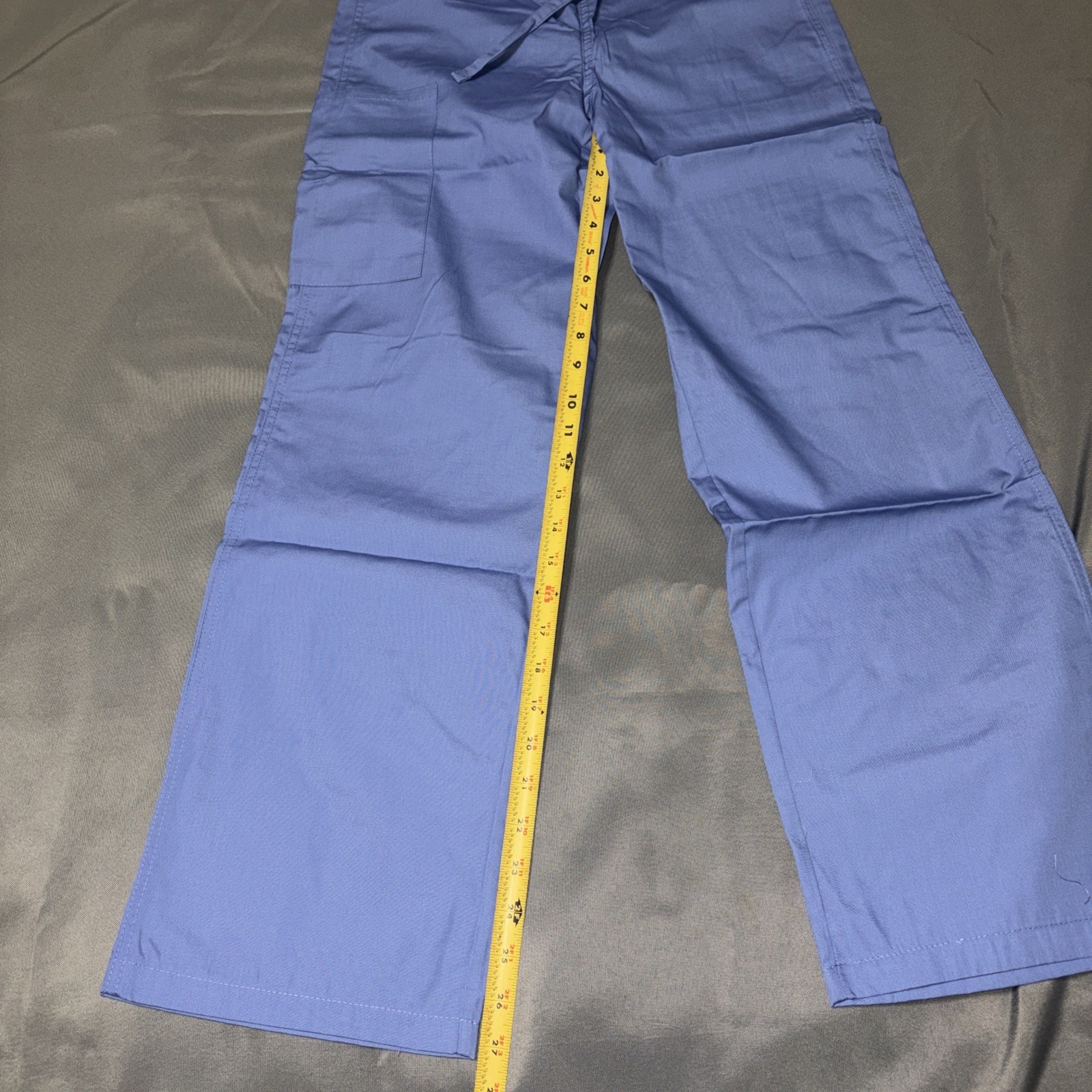 AllHeart Size XXS Unisex Drawstring Scrub Pants Straight Leg Light Blue