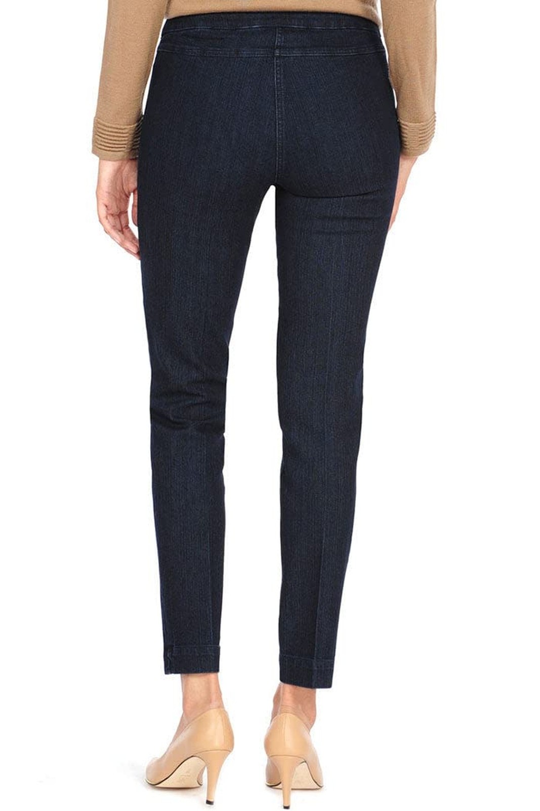 SLIM-SATION Women’s Regular Pull-On Straight-Leg Pant With Pockets 6 Denim