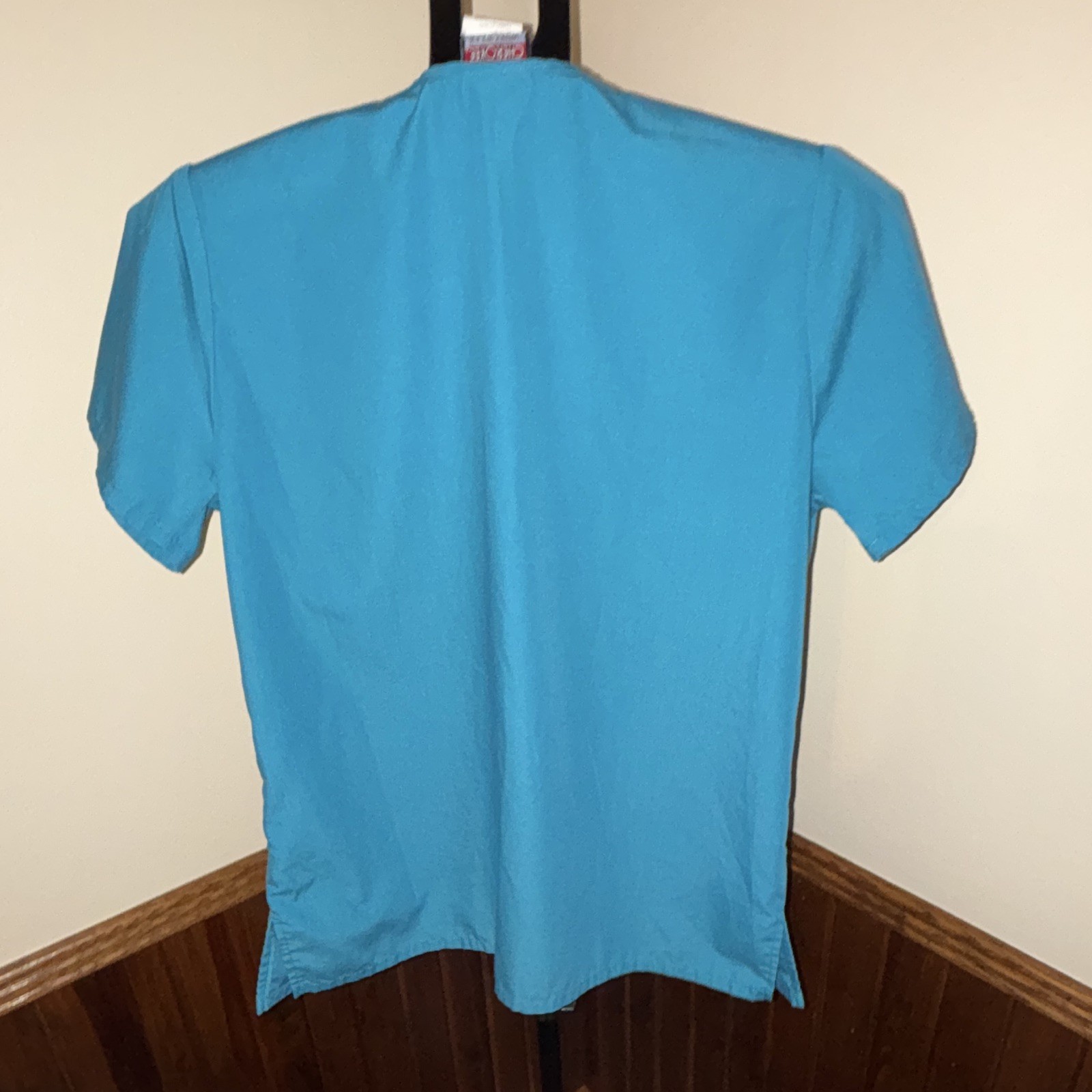 Cherokee Women’s Scrub Short Sleeve Jacket S Teal Solid Medical Cotton