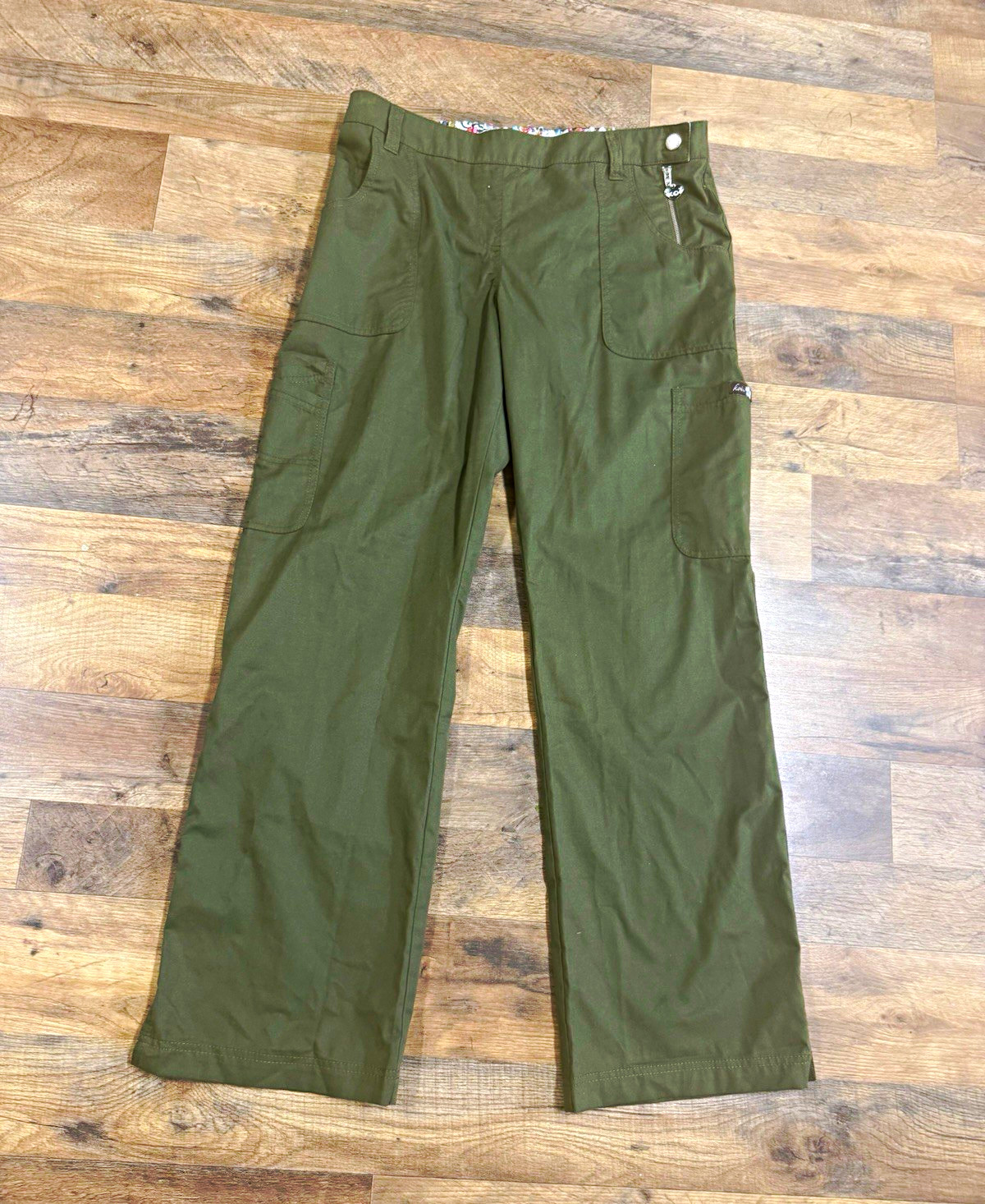 koi Women’s Scrub Pants Solid Green L Regular Cotton/Polyester