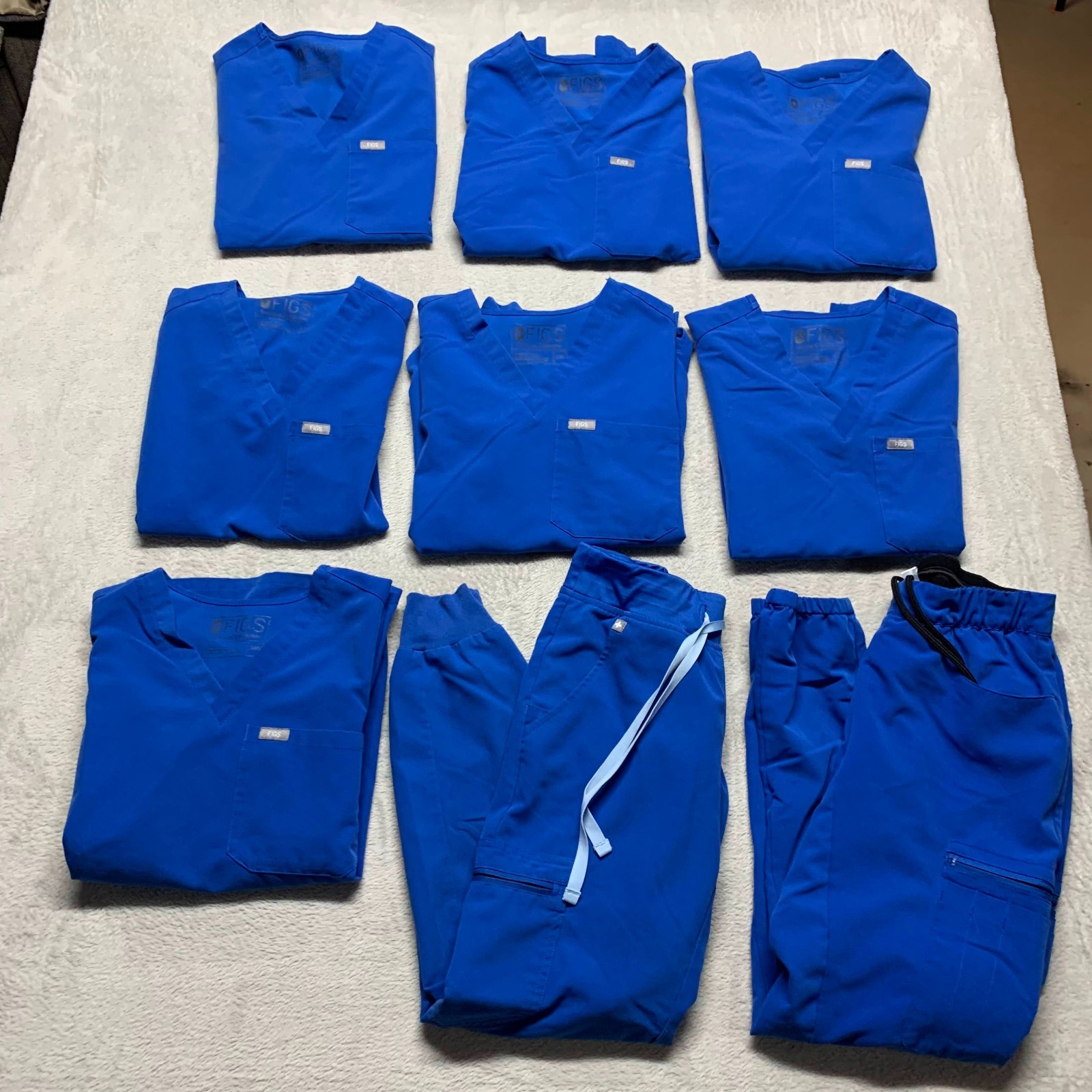 Figs Technical Collection Scrub Top Lot Of 7 XXS Tops 2 XS Cargo Pants