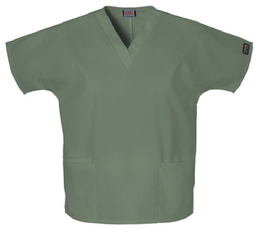 Cherokee Scrubs 4700 V Neck Scrub Top Olive by Workwear free shipping.