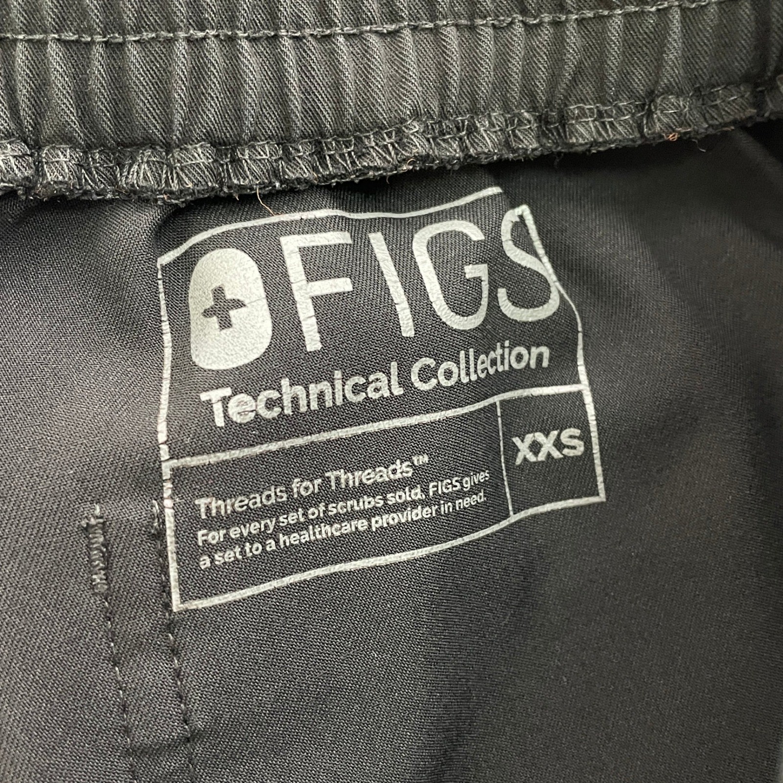 FIGS Technical Collection Drawstring Black Scrub Jogger Pants Men’s XXS