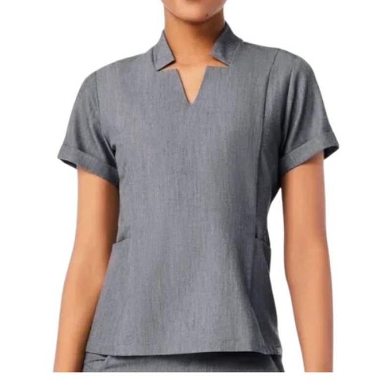 FIGS Inala Slim Scrub Top Women’s Small Graphite Gray Nursing Healthcare Rare LE