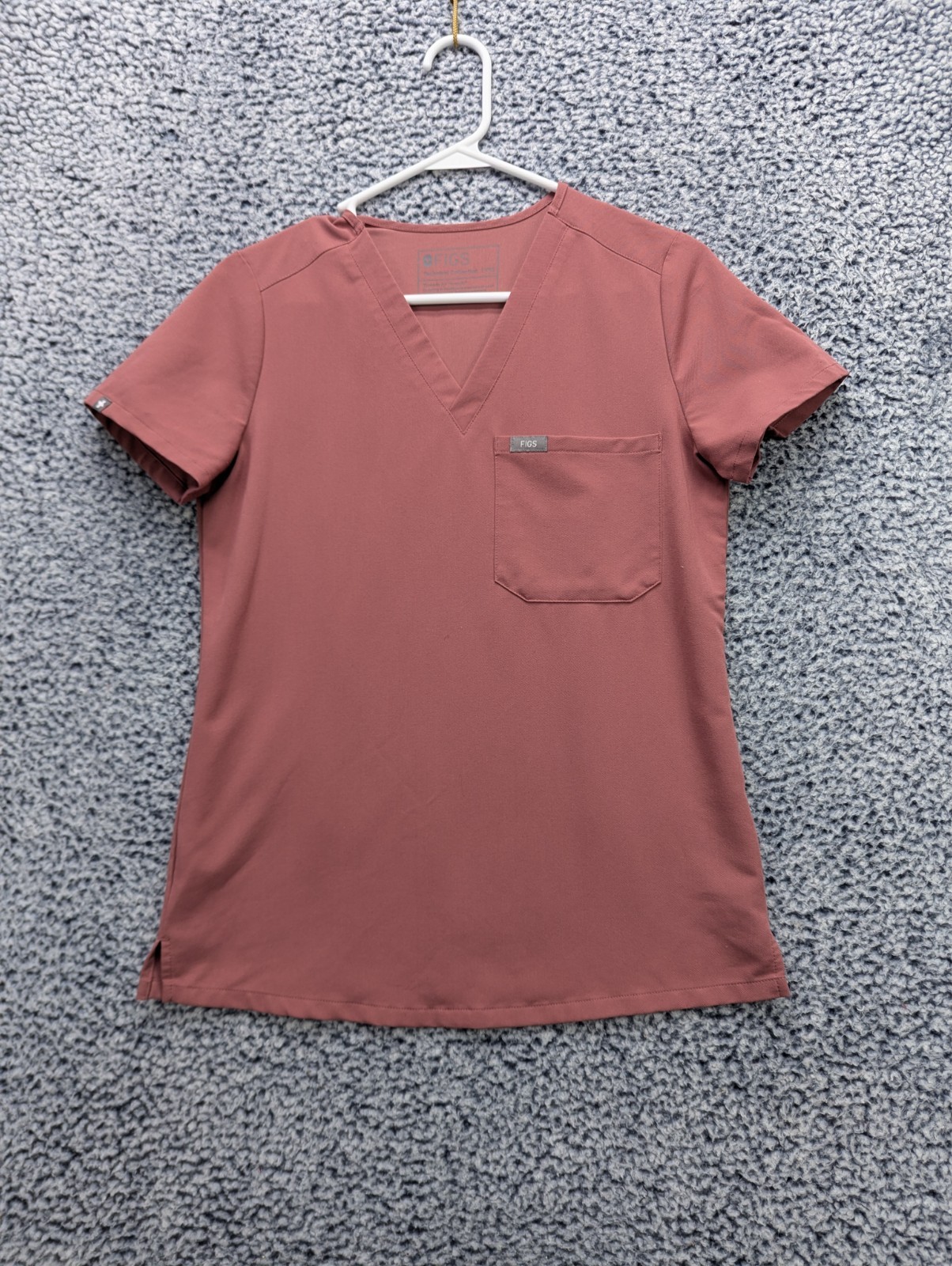 Figs Catarina One Pocket Scrub Top Size XXS Healthcare Nurse Doctor Mauve Pink