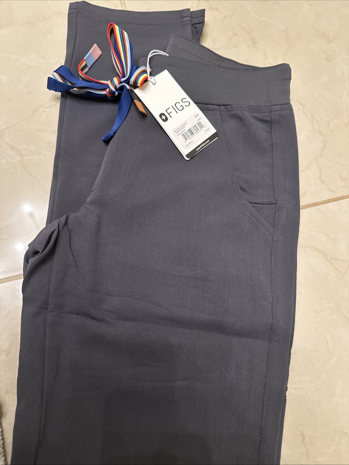Women’s FIGS NWT Zola Straight Scrub Pants Charcoal XXS