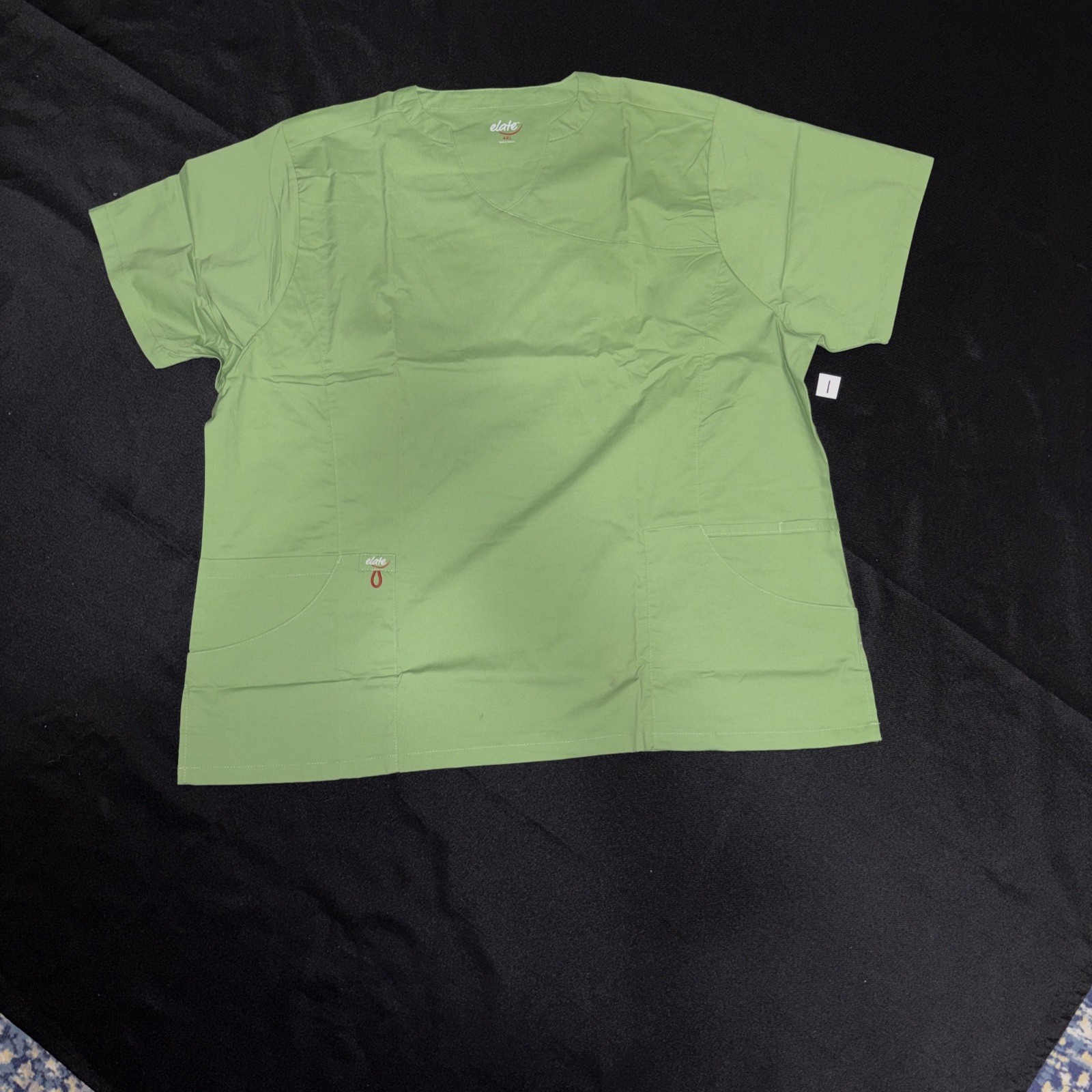 ELATE BY ALLHEART SCRUB TOP UNISEX SIZE 4XL ALOE GREEN NEW