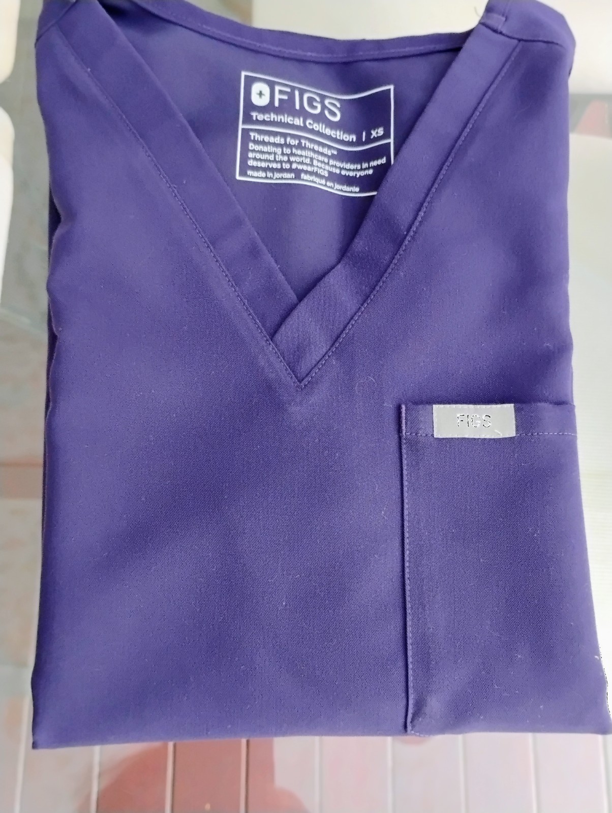 FIGS Technical Collection Scrubs Set Royal Purple Top Size XS Pants Size XS Peti