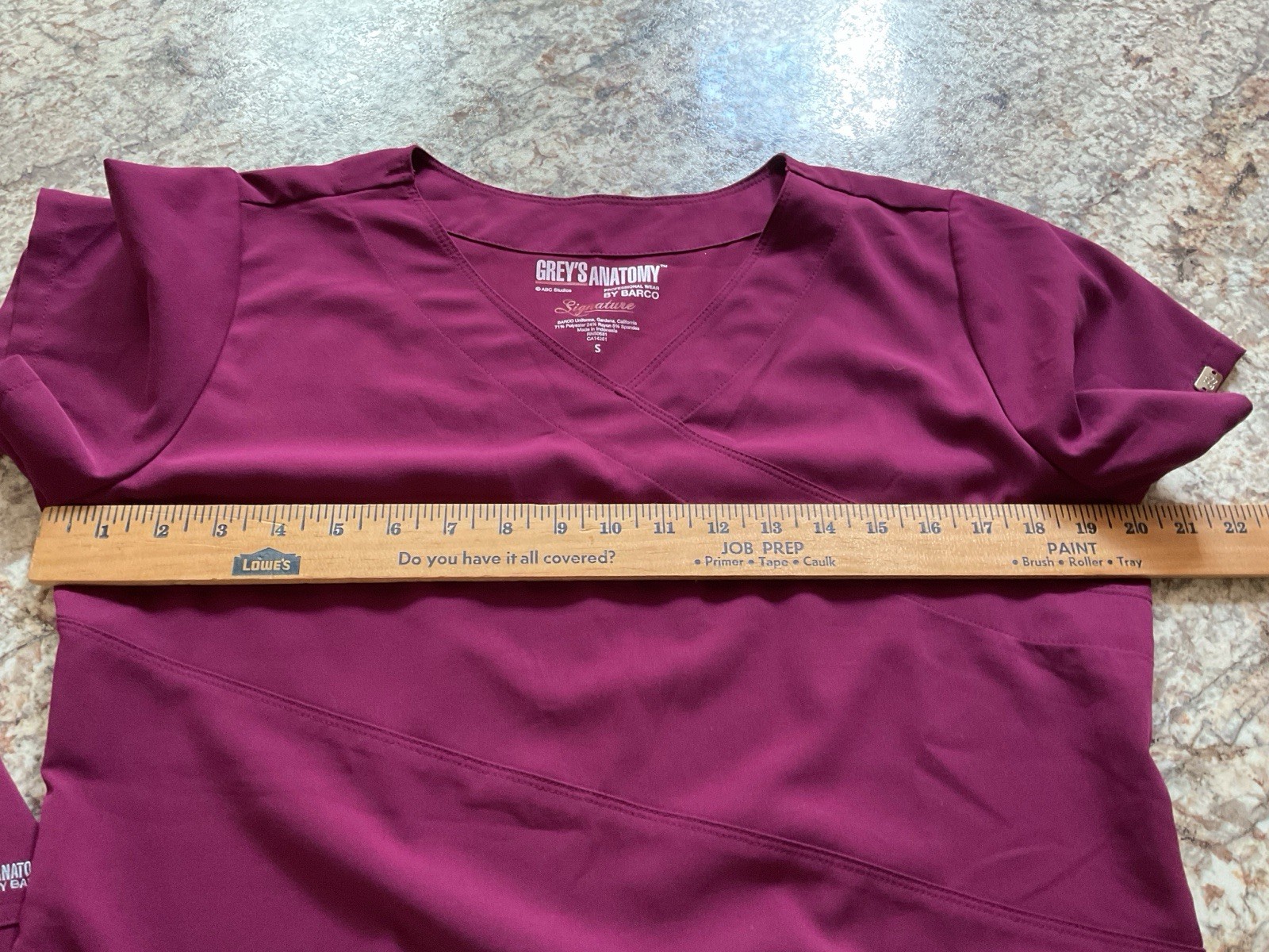 Women’s Grey’s Anatomy Signature By Barco Scrub Set Sz SMALL Purple-Pink Color
