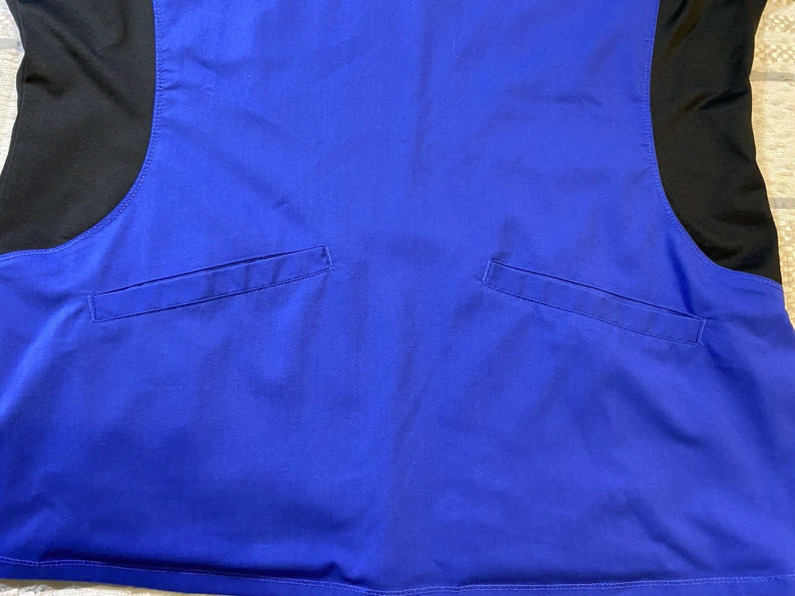 Healing Hands Purple Label Yoga Scrub Set XL Royal Blue Jessi Zipper Top Pants