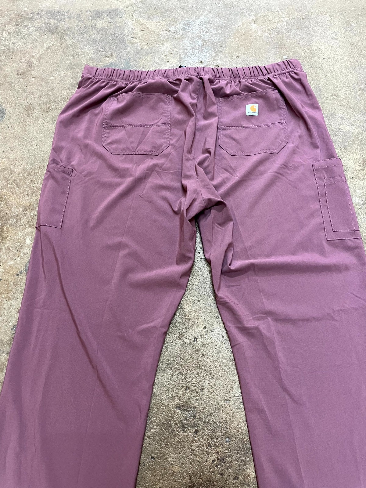 Carhartt Force Cross Flex Scrub Pant Womens 2XL Plum Stretch Bootcut Leg Medical
