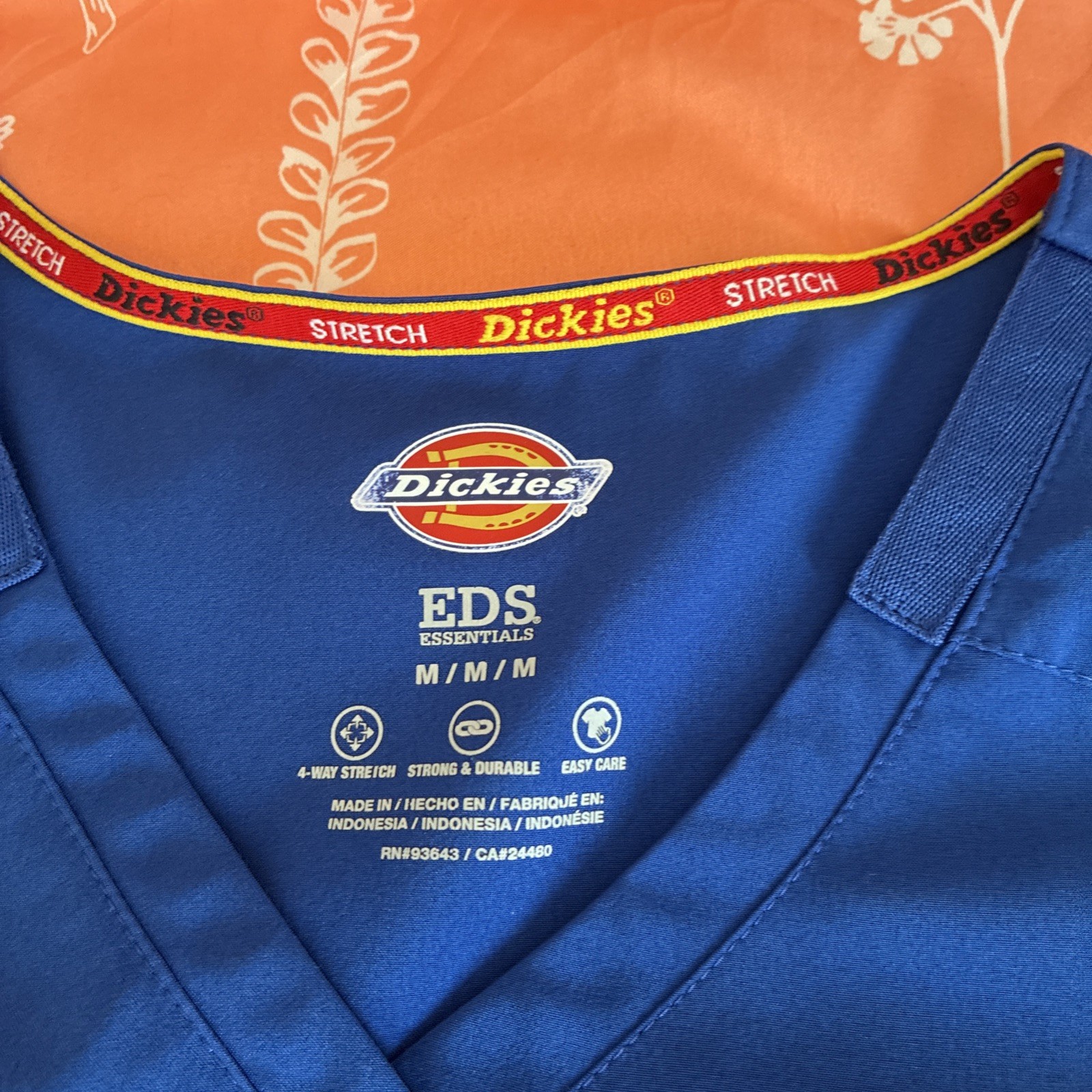 Dickies Eds Essentials Galaxy Blue Scrub Top Size M For Women