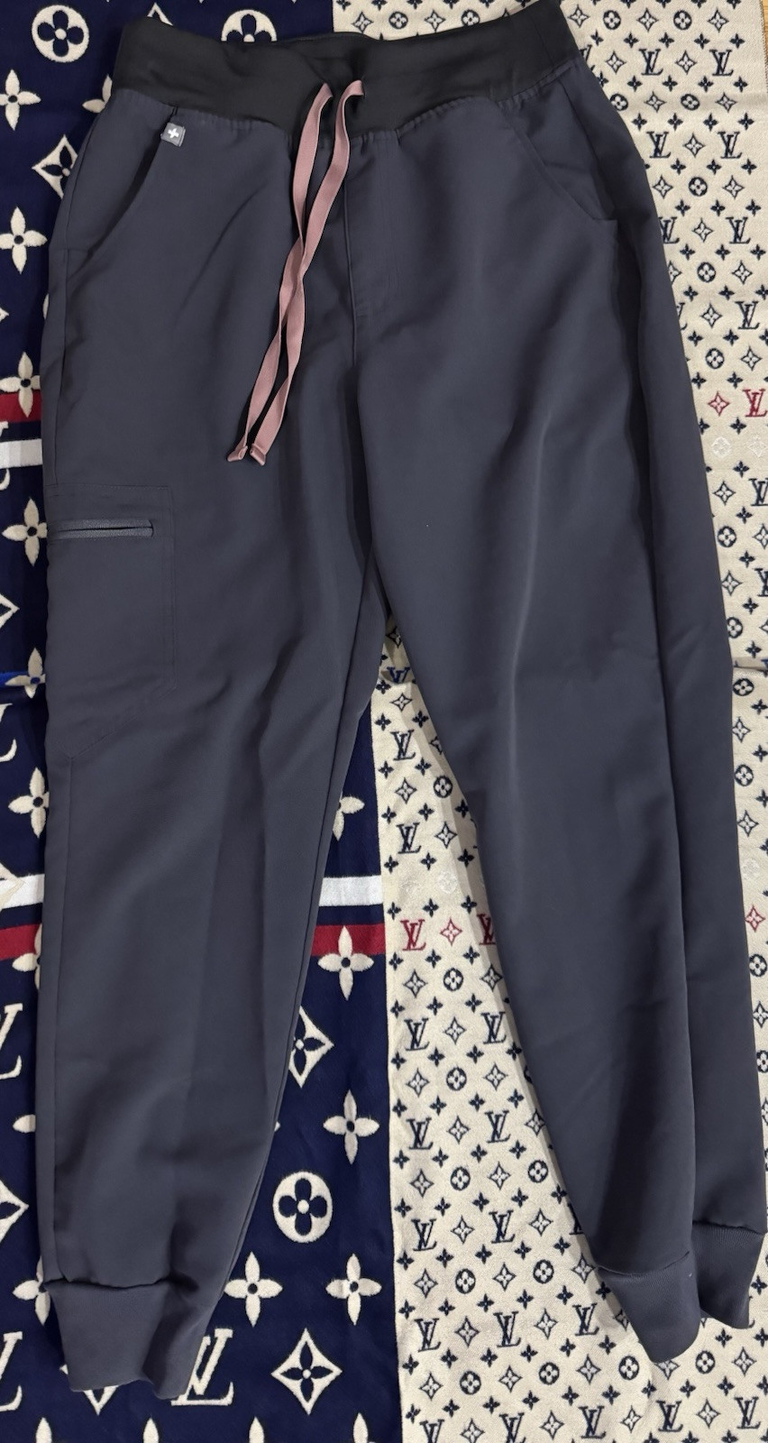 Figs Joggers Grey Zamora Pocket Nurse Scrub Pant Drawstring Women’s Size Small