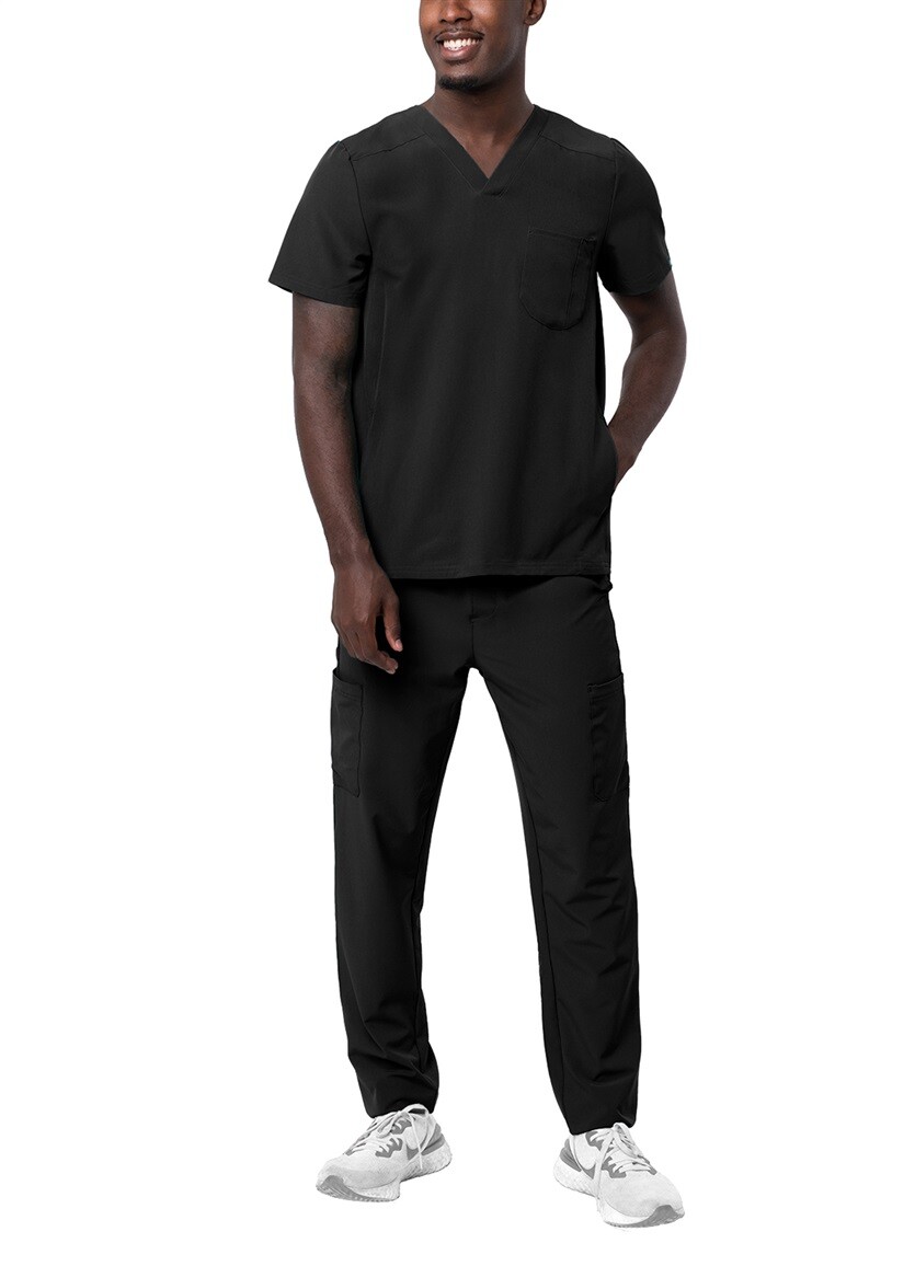 Adar Addition Go-Everyday Scrub Set Mens – Stylish Scrub Top & Cargo Scrub Pants
