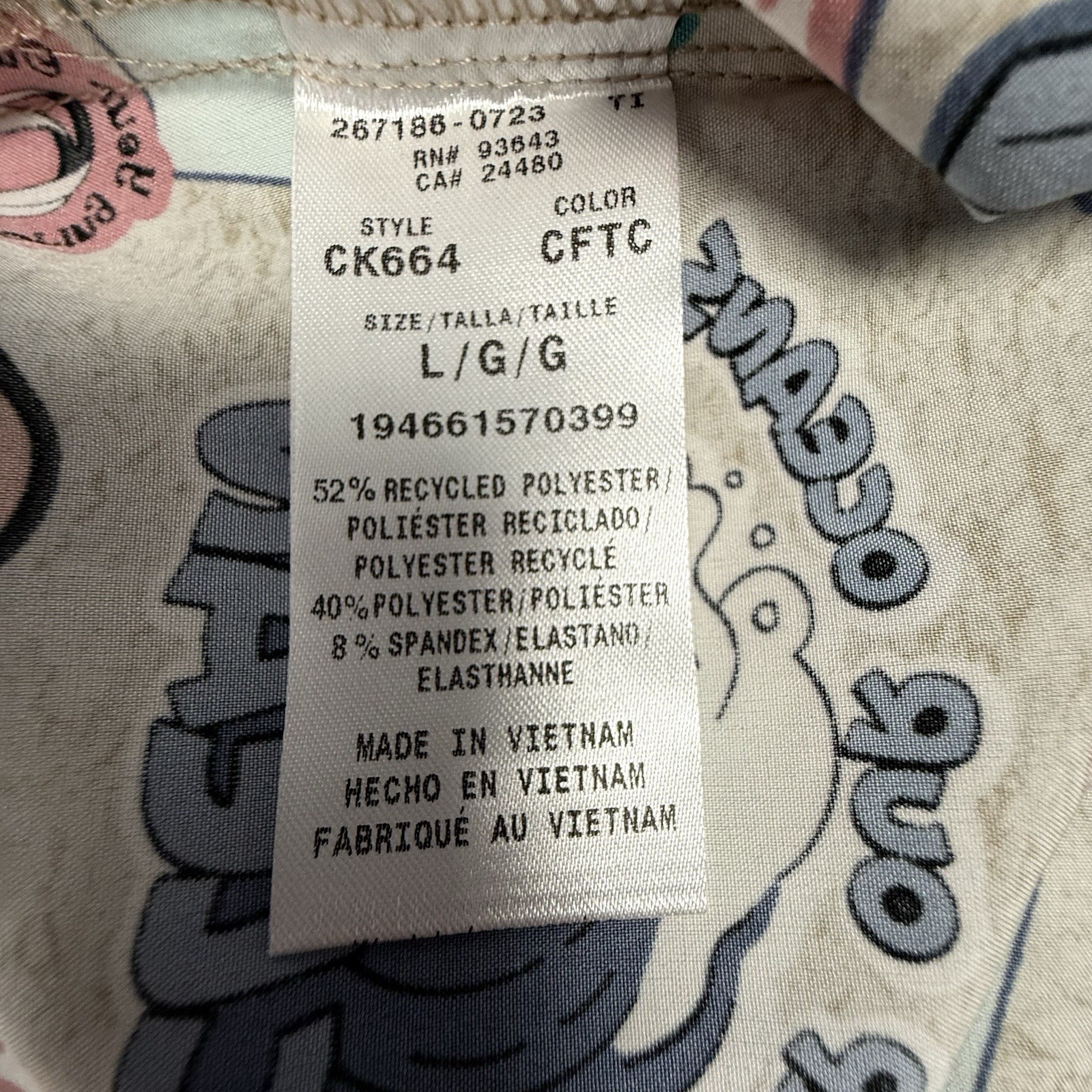 NWT Cherokee Care For The Cause Scrub Top L Beige Scrubs Polar Bear Bees Tiger