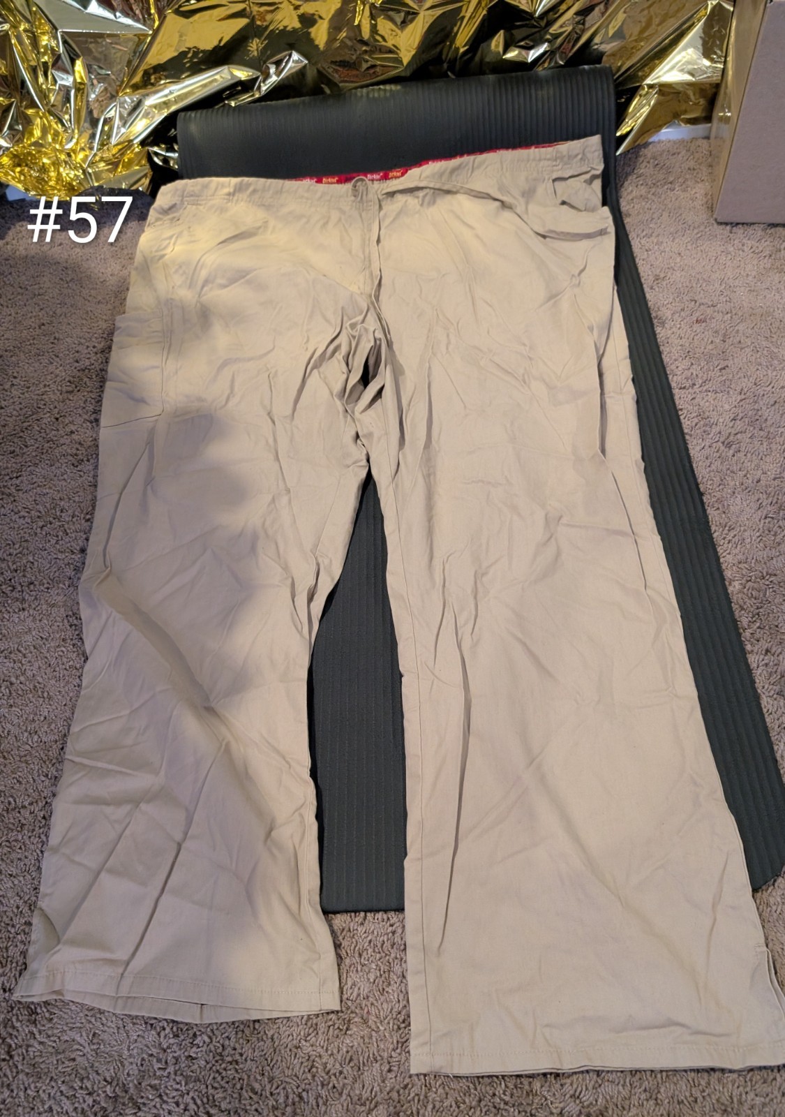 Dickies Medical Scrub Pants 4XL Khaki Solid Cotton Blend Twill MPN 86206