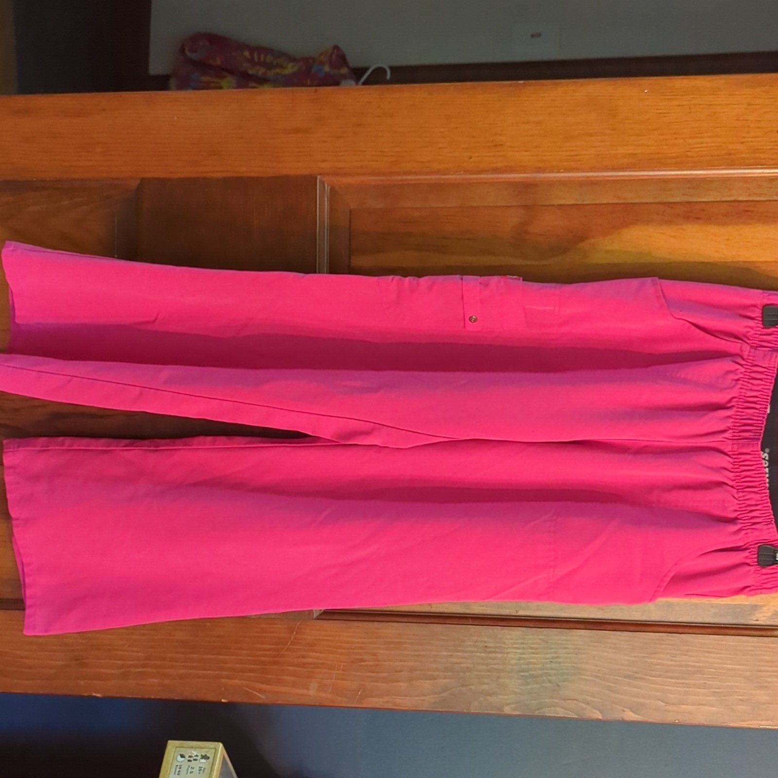 Dickies Women’s Petite Medical Scrub Set Solid Pink Twill Polyester