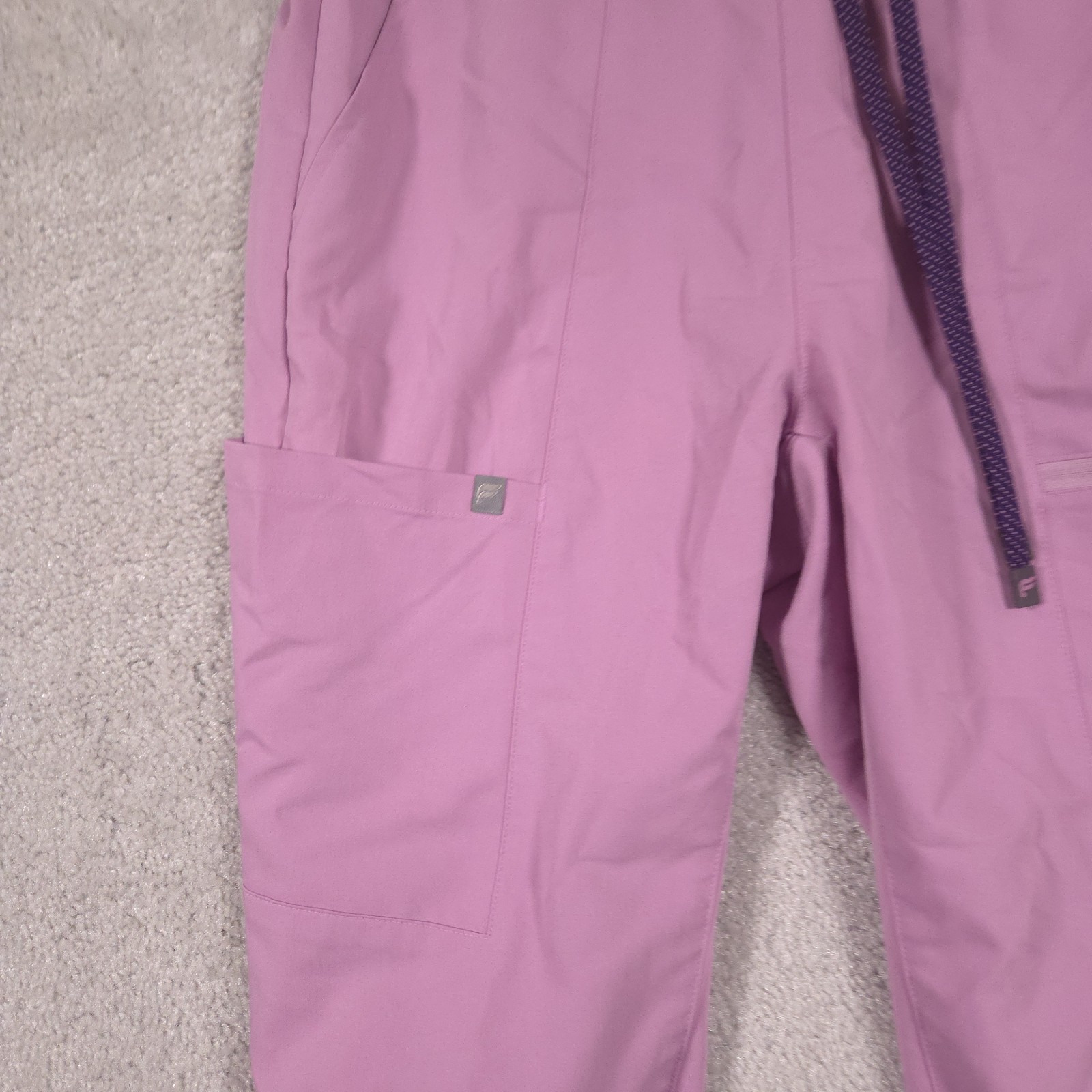 Fabletics Scrub Pants Women’s Small Purple On-Call Jogger Cargo Medical Nurse