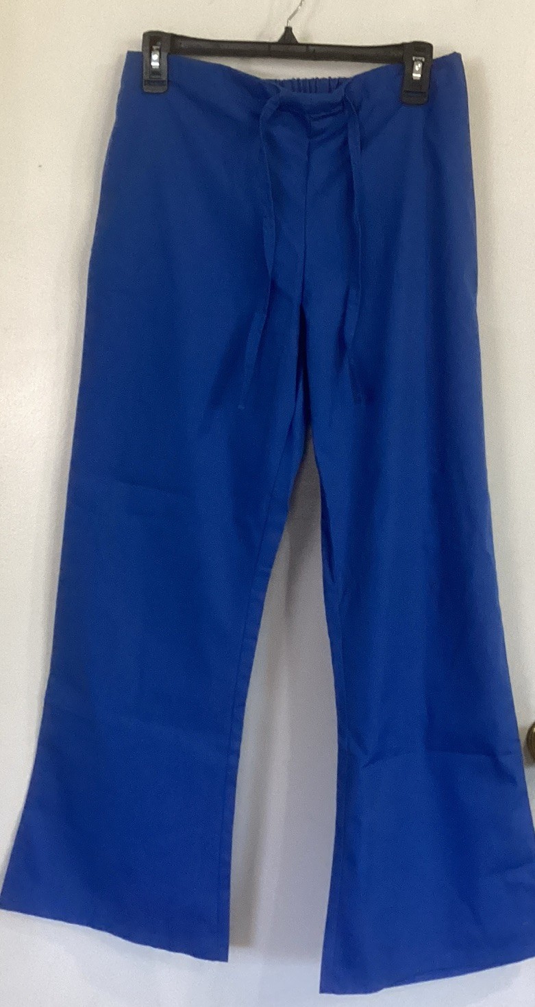 Scrub Zone Royal Blue Women’s Drawstring flared leg Scrub Bottoms Size PSM NEW