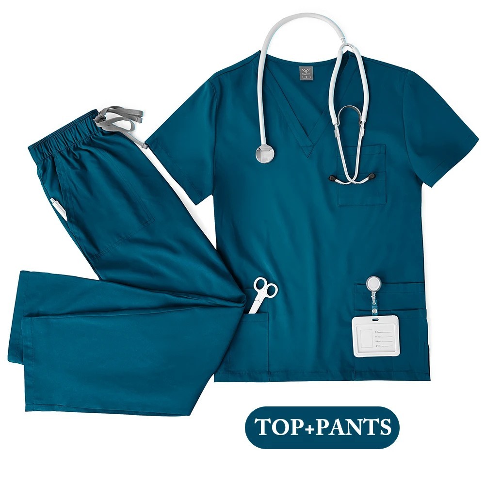 Unisex Medical Uniforms Men Women Nursing Dentist medical Scrubs, high quality