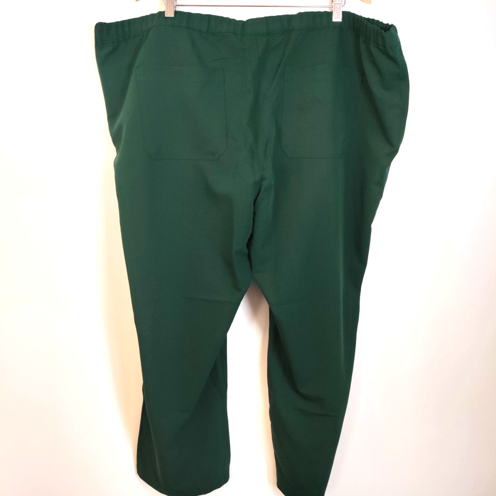 NWT Figs 5XLS Hunter Green Racing Pisco Straight Leg Elastic Waist Drawstring