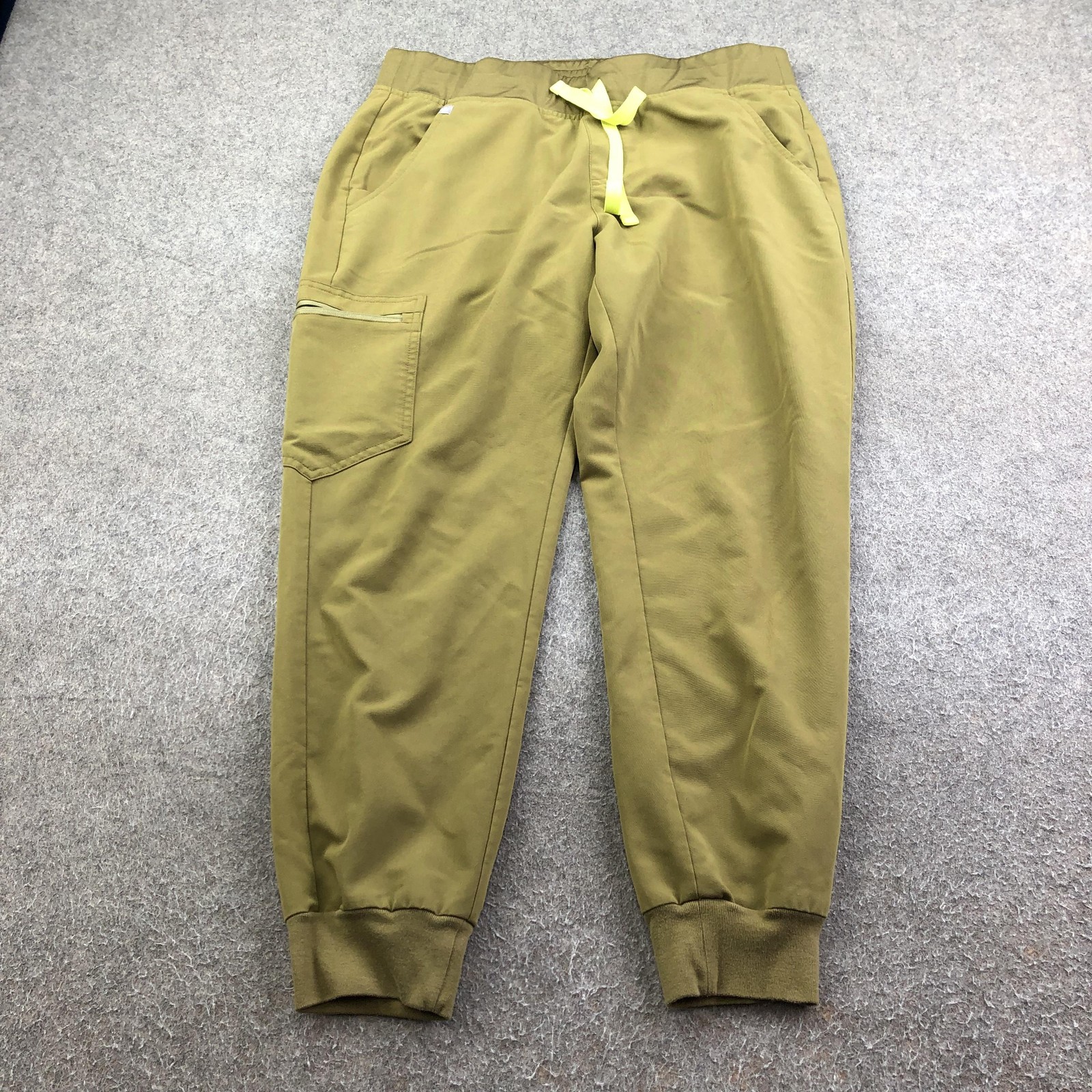 FIGS Scrub Jogger Pants Womens Large Petite Green Zamora Cargo Medical