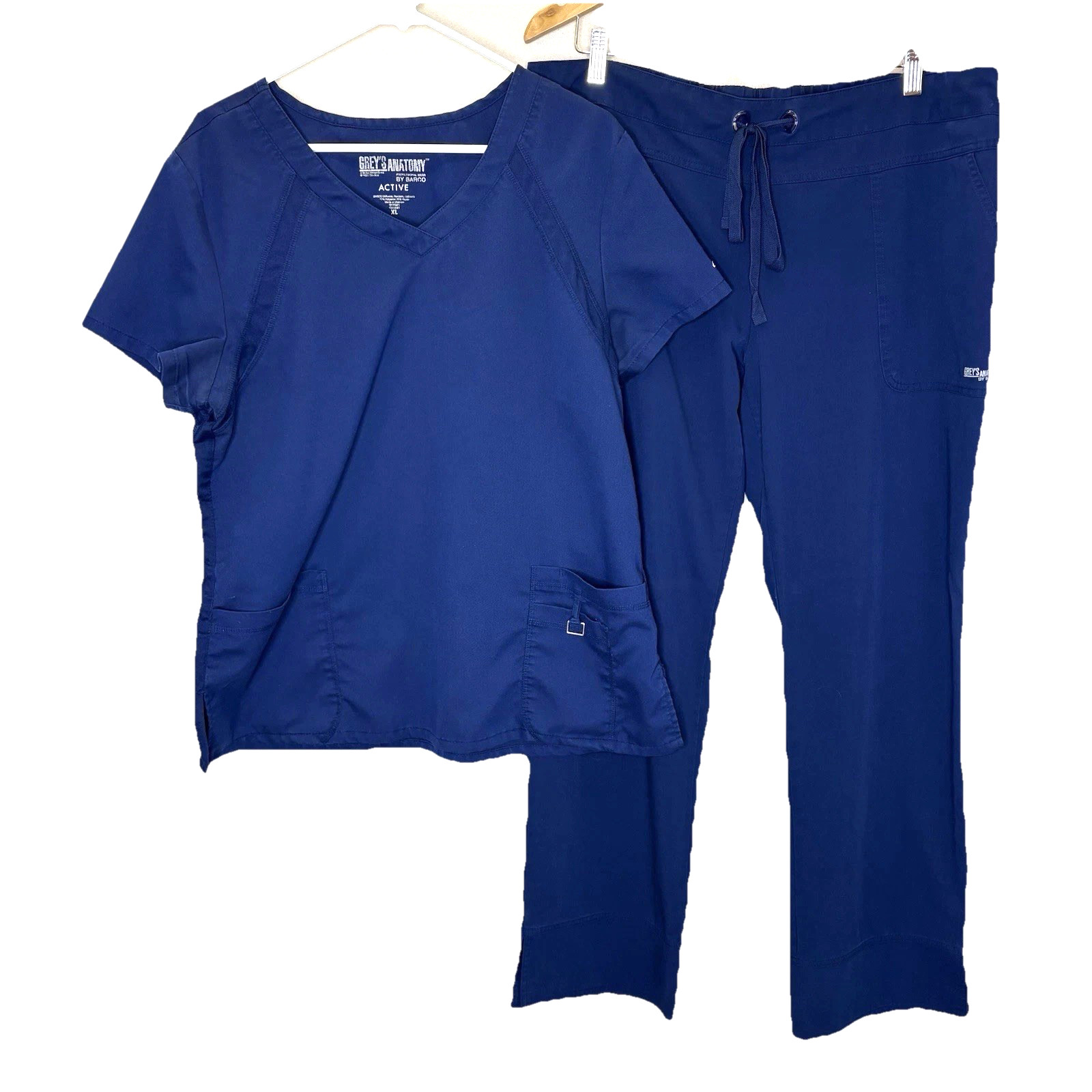 Womens Greys Anatomy Barco Scrub Uniform Navy Blue XL Nurse RN Active