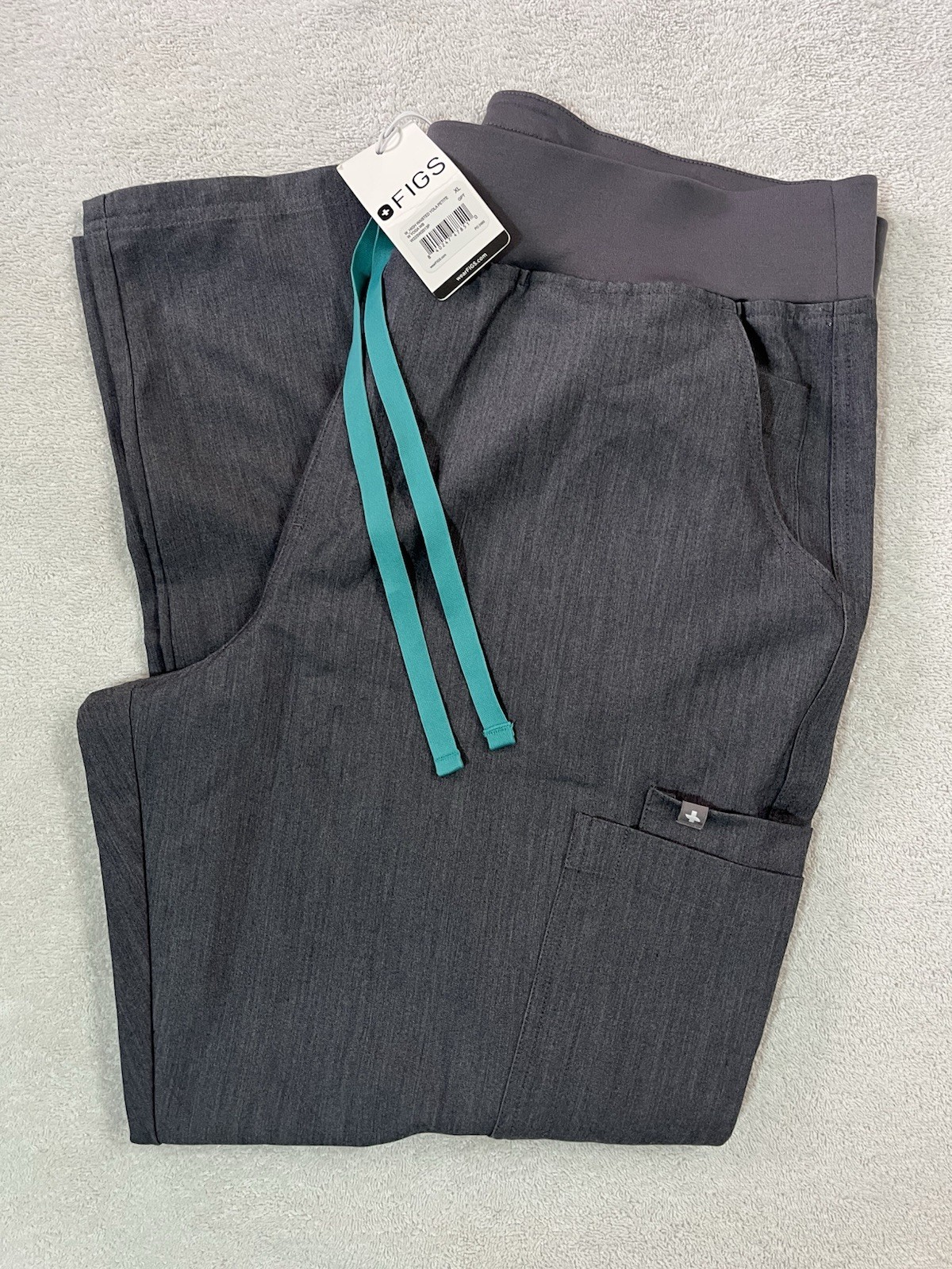 NWT FIGS Women’s Sz XL/P High Waisted Yola Scrub Pant W22SW2013P Graphite