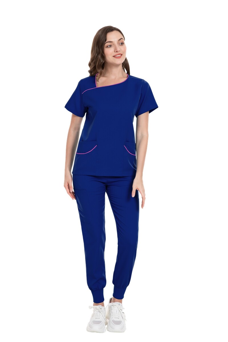 Stretch Jogger Scrub Set Women Top Pants Nurse Medical Hospital Uniform Workwear