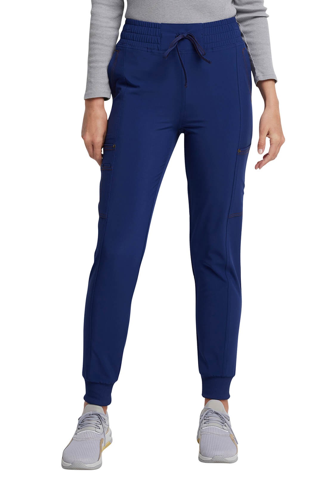 Dickies Riveting 7 Pocket Mid Rise Scrub Jogger Pant DK247T Navy Blue Large TALL